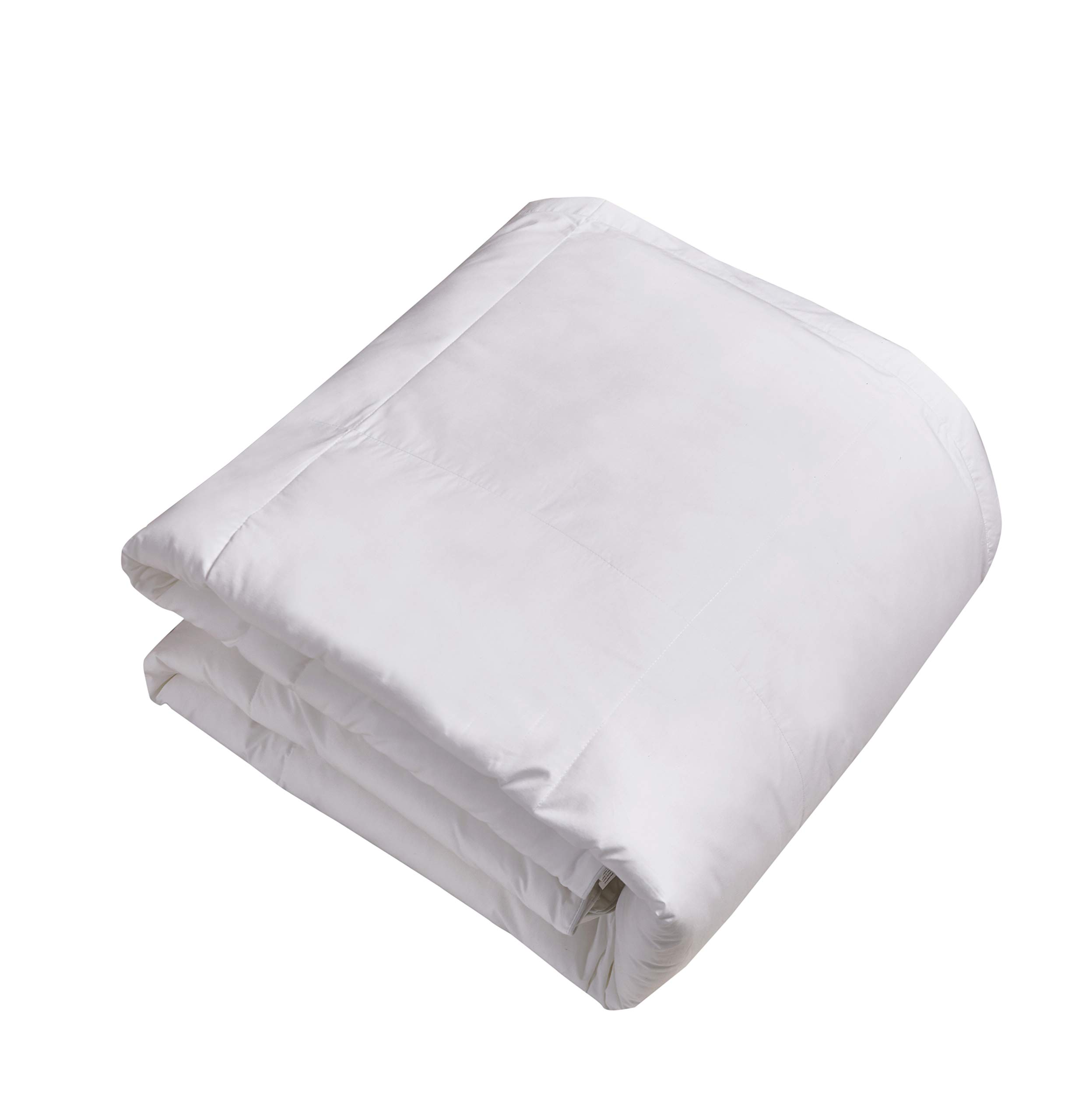 Blue Ridge Home Fashions White Goose Down & Feather Comforter - 100% Cotton, Full/Queen Size - Luxury Bedding for Cozy Winter Nights & Hotel-Style Comfort