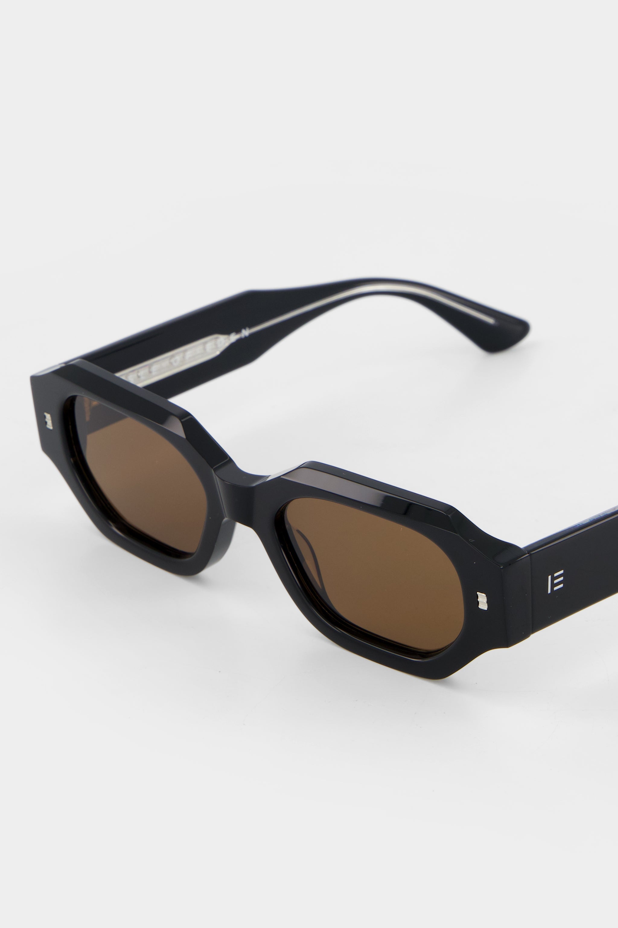 Stylish Blake Black & Brown Lens Sunglasses for Men & Women - UV Protection, Polarized, Fashionable Shades for Outdoor Activities, Driving, and Beach Vacations