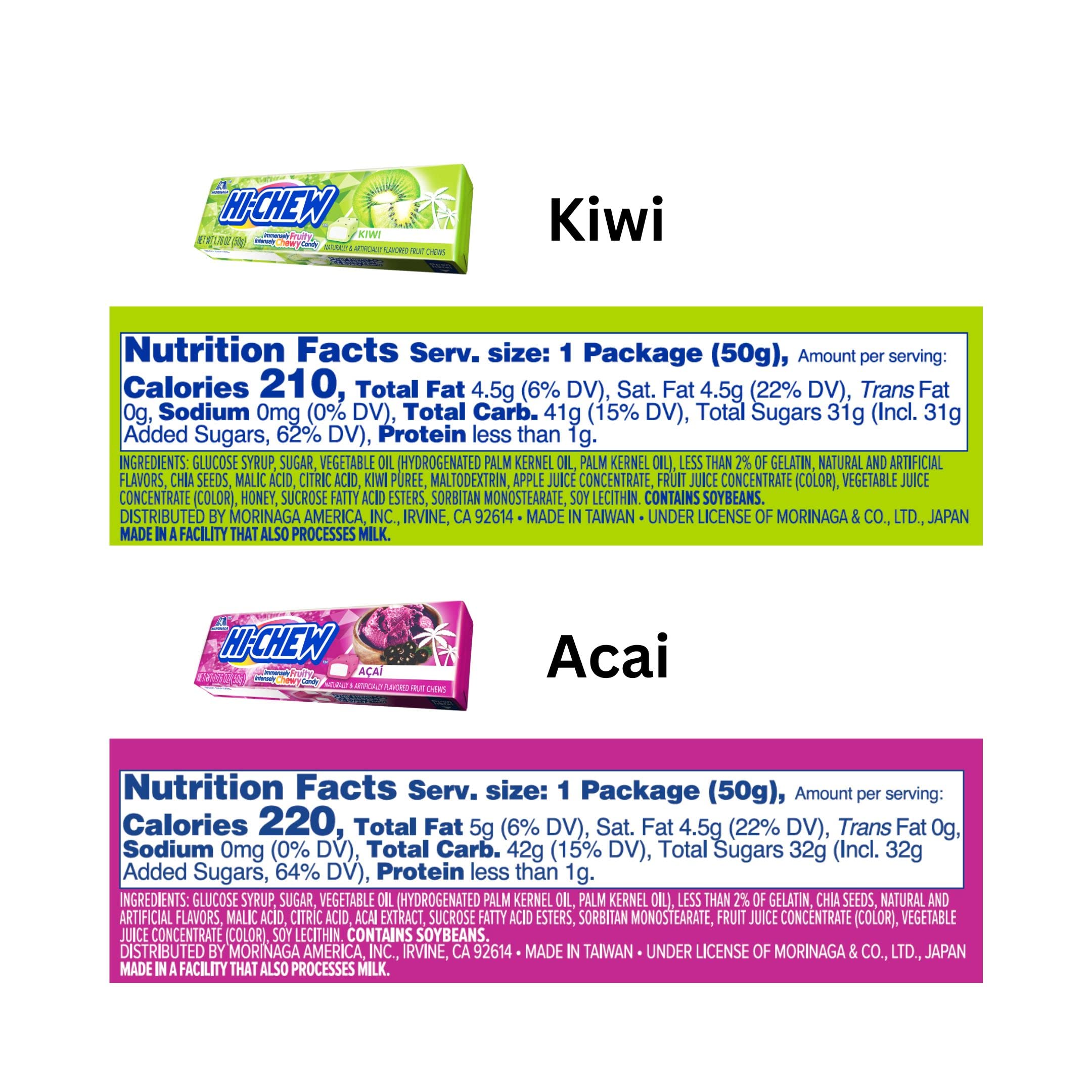 HI-CHEW Variety Sticks, 8-Pack Soft & Chewy Candy (1.76oz Each) - Bulk Individually Wrapped Fruity Flavors Candy - Perfect for Parties, Office Snacks & Halloween Treats