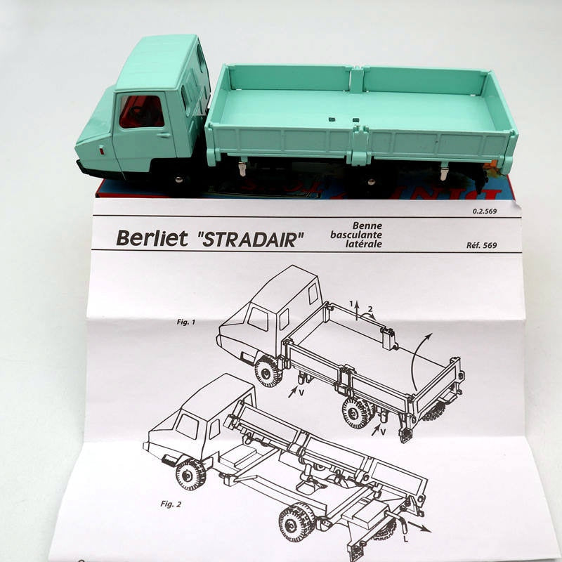 Atlas Dinky Toys 569 Berliet Stradair Dump Truck with Tilting Side - Diecast Model Car Collection - Vintage Vehicle Gift for Collectors & Kids - Perfect for Display, Play, and Gifting