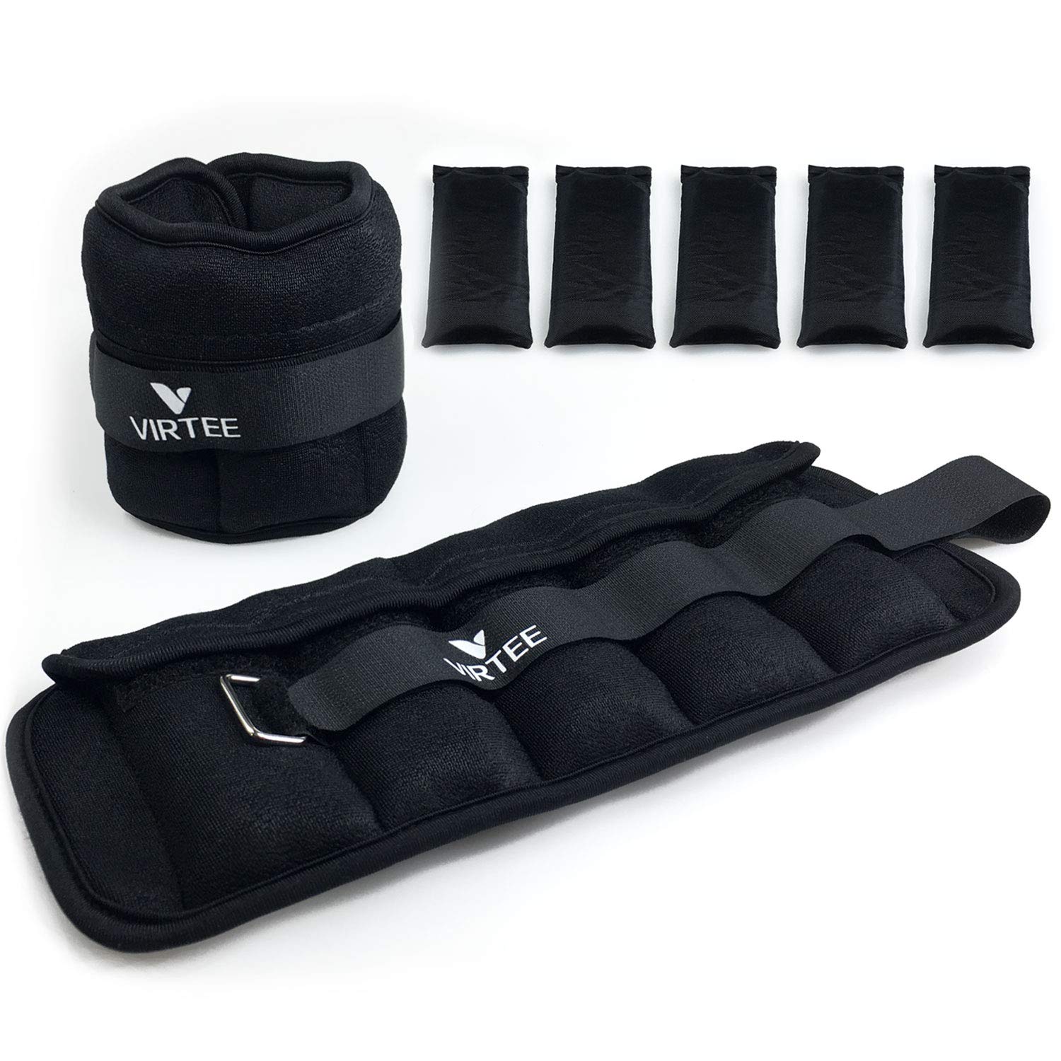 Adjustable Ankle Weights 3/7/10 Lbs Pair - Arm & Leg Weights for Men & Women - Fitness Training, Jogging, Walking, Gymnastics, Aerobics & Physical Therapy - Ideal for Home Workouts, Gym Training & Rehabilitation Exercises