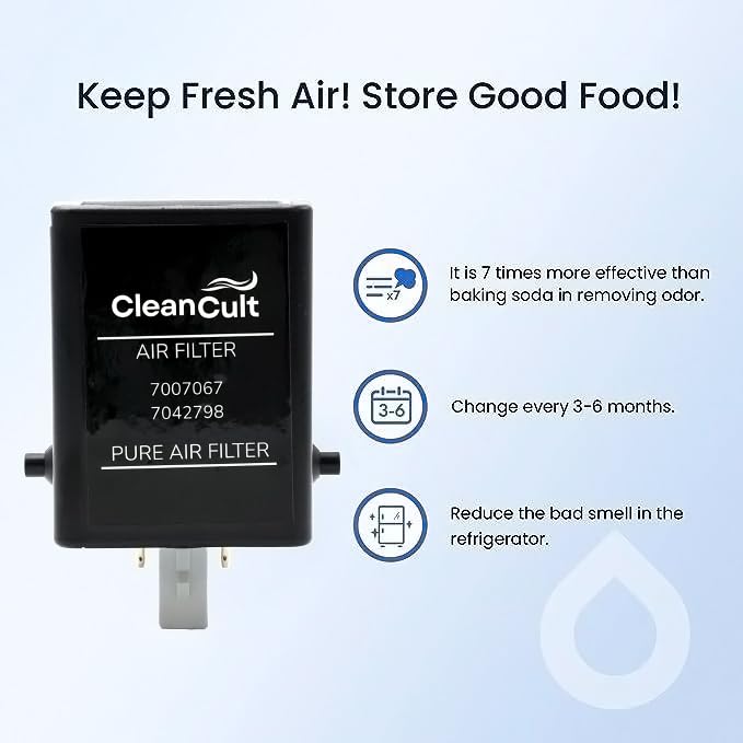 CleanCult Refrigerator Air Purification Cartridge Replacement - Compatible with Zub-Zero (Pack of 2) | 7007076, 7042798 | Eliminates Odors & Improves Air Quality for Fresh Food Storage