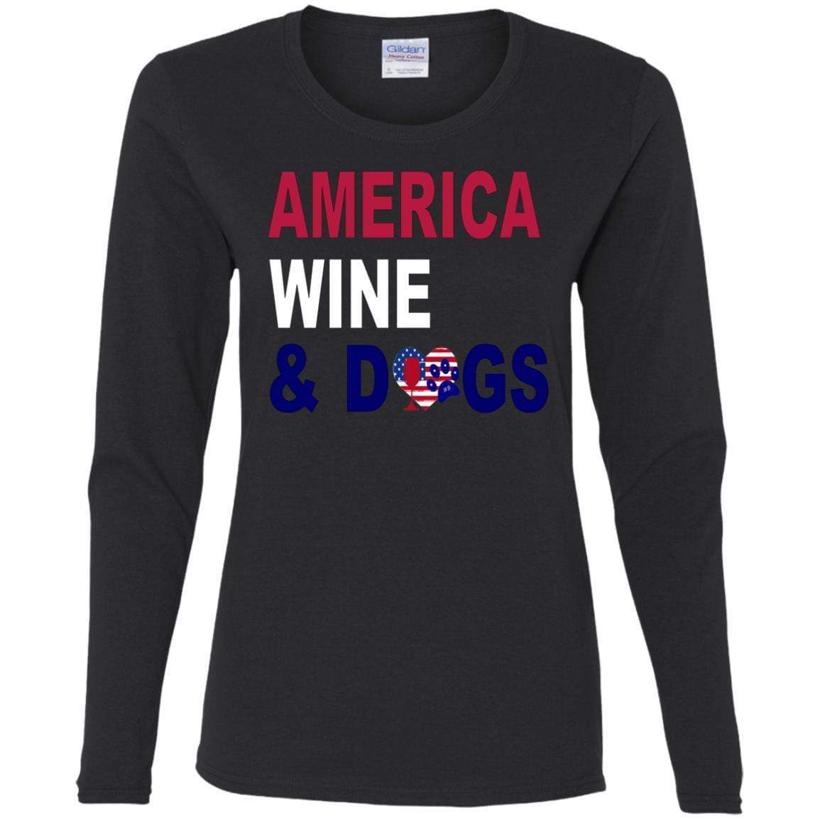 WineyBitches.Co Women's Long Sleeve Cotton T-Shirt - Soft Casual Shirt for Everyday Wear, Lounge & Outfits