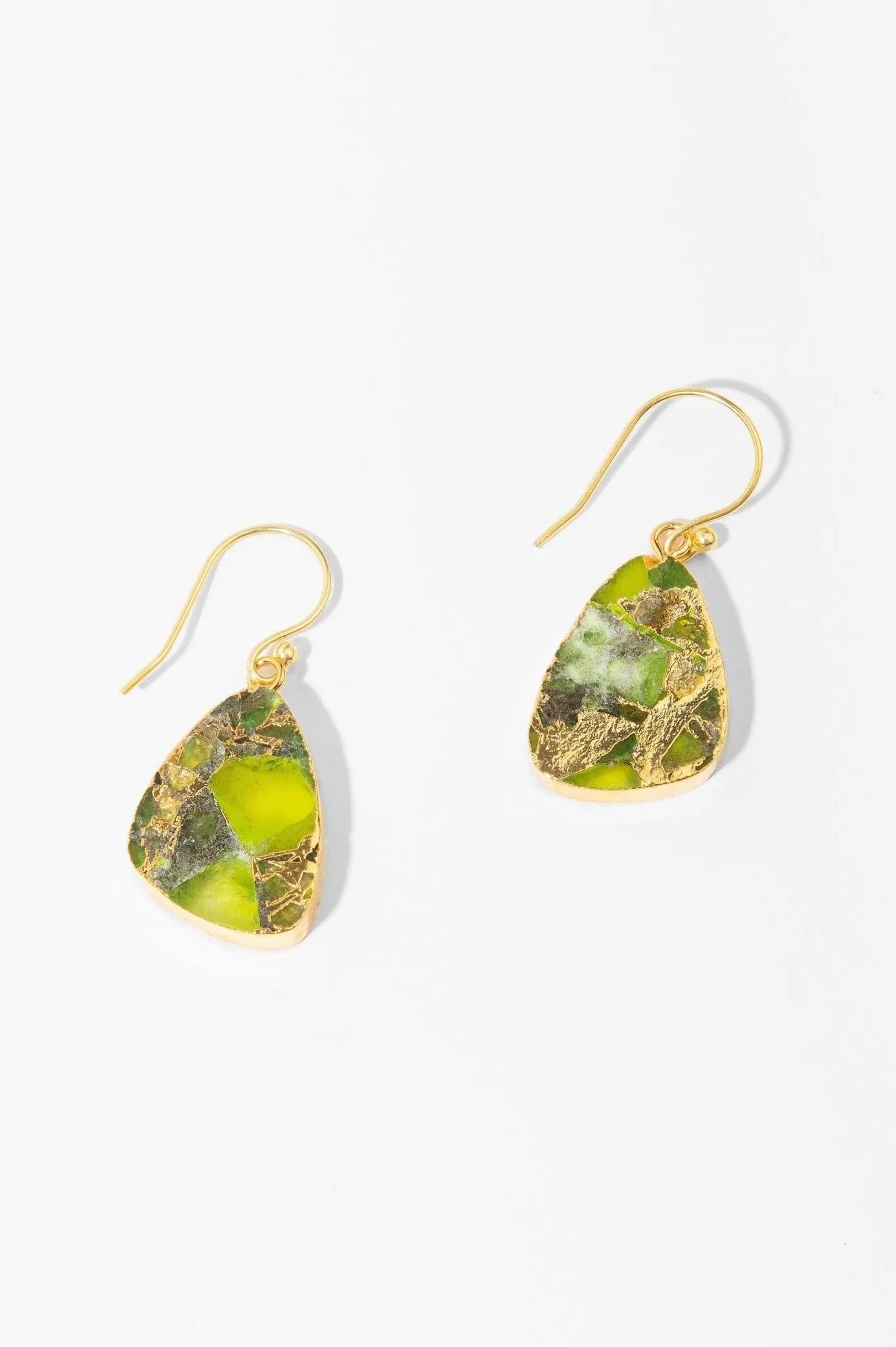 Triangle Gemstone Mixed Mojave Earrings | Boho Beaded Dangle Earrings for Women | Perfect for Festivals, Parties & Everyday Wear