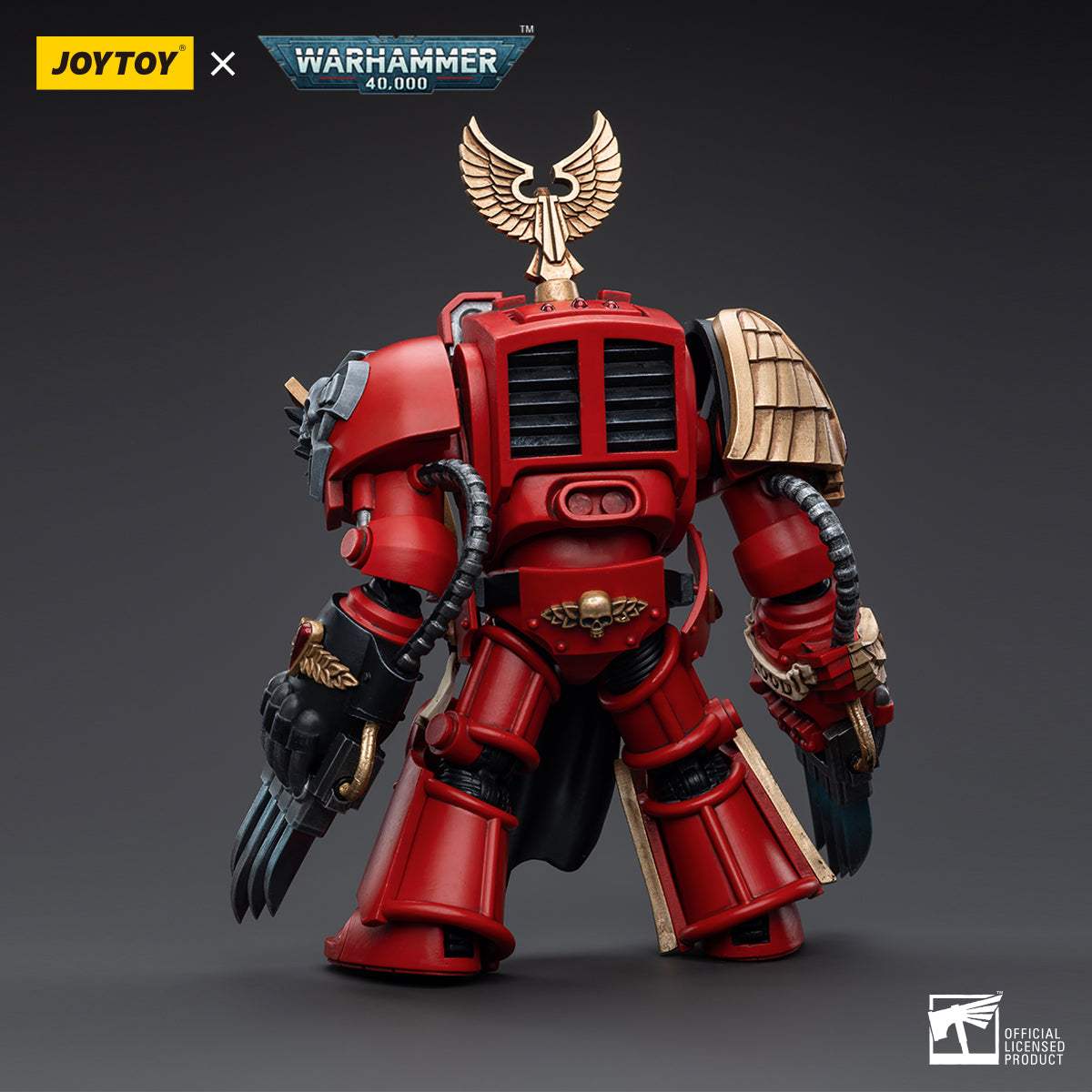 JOYTOY 1/18 Scale Warhammer 40K Blood Angels Assault Terminators Action Figure Set (3-Pack) - Collectible Miniatures for Tabletop Gaming & Display