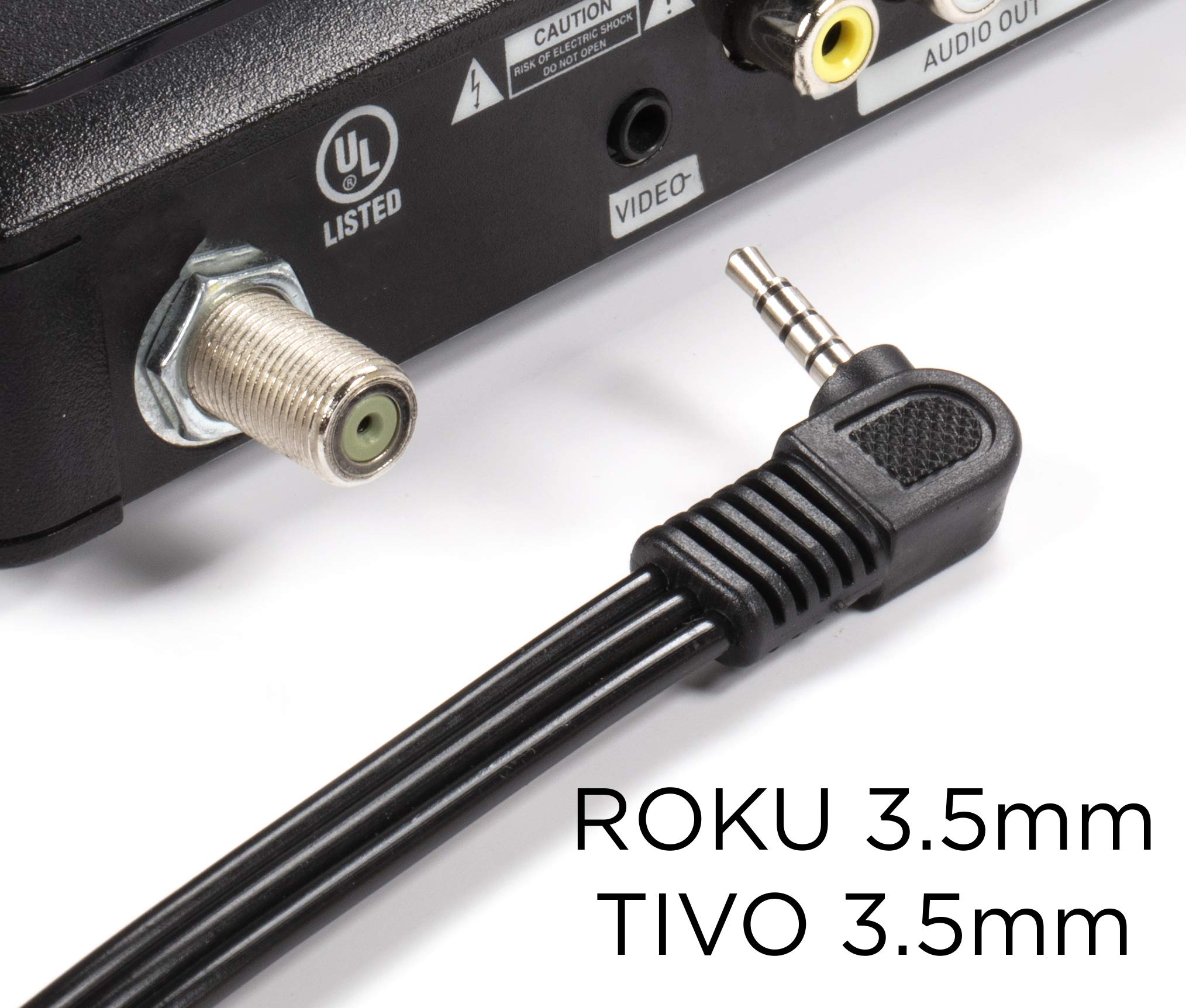3.5mm Male to RCA Male Audio Video Cable - 6ft Composite AV Cord (Red/White/Yellow) - 3 Pack - Compatible with Roku, TiVo, DVD Players, Home Theater Systems - Perfect for Connecting TVs, Soundbars & Gaming Consoles