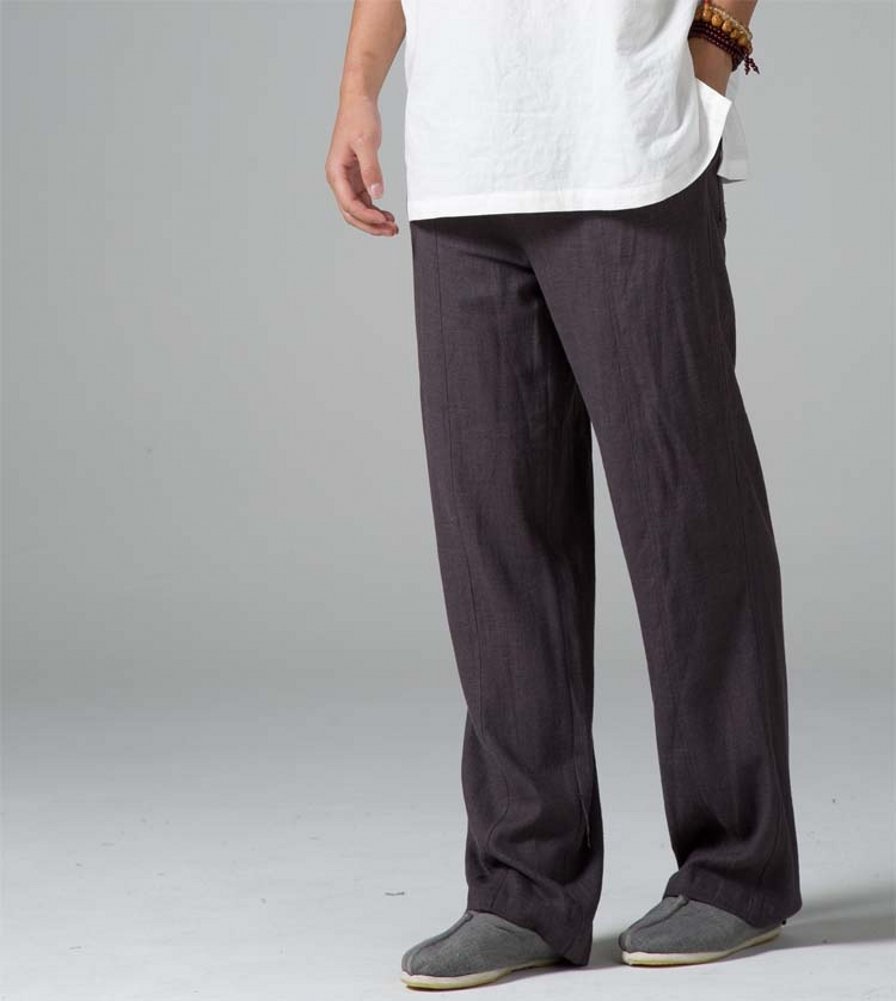 Men's Casual Cotton Linen Pants - Breathable Summer Trousers with Original Design | Perfect for Beach, Travel & Lounge Wear