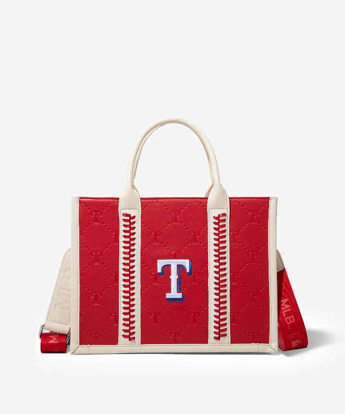 MLB Texas Rangers Tote Bag for Women & Men - Durable Baseball Team Grocery Shopping Bag - Perfect for Games, Beach, Work & Travel