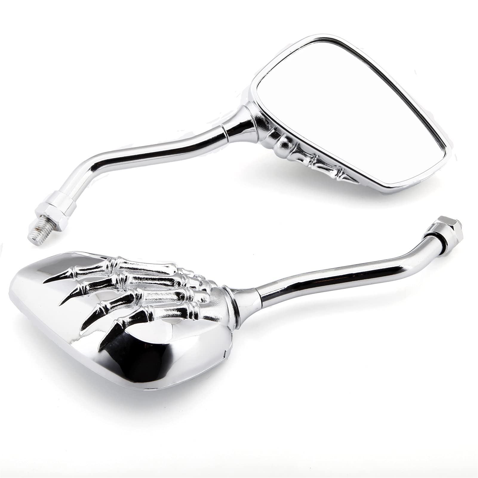 Universal 2-Piece Aluminum Alloy Motorcycle Rearview Mirrors - Adjustable Side Mirrors with Screws for Scooters & Motorbikes | Perfect for City Commuting & Road Safety