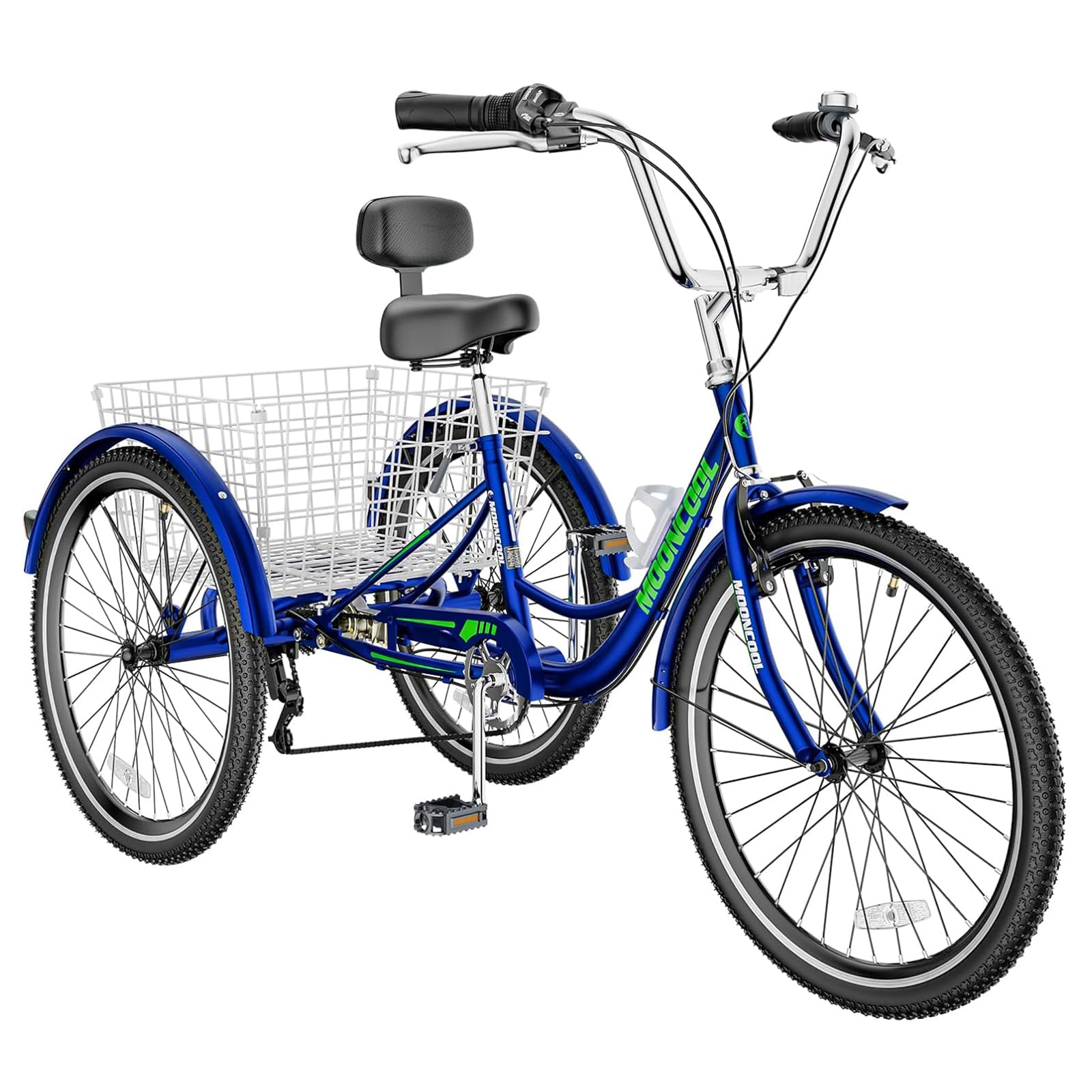 **DoCred Adult Tricycles - 7 Speed 3 Wheel Bikes for Seniors, Women & Men - 20/24/26 Inch Cruise Trike with Shopping Basket - Perfect for Grocery Shopping, Leisure Rides & Outdoor Exercise**