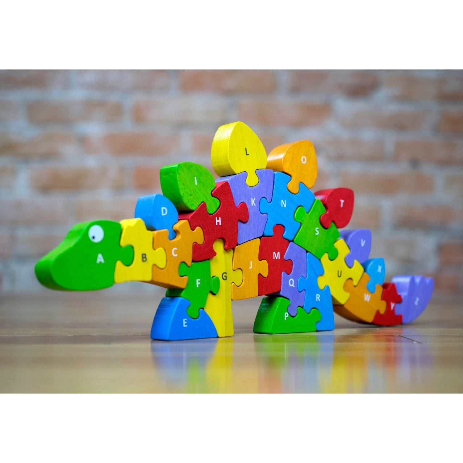 BeginAgain Dinosaur A to Z Puzzle - Alphabet Learning Toy for Kids | Educational Wooden Dinosaur Puzzle for Preschoolers | Perfect for Classroom, Homeschool & Birthday Gifts