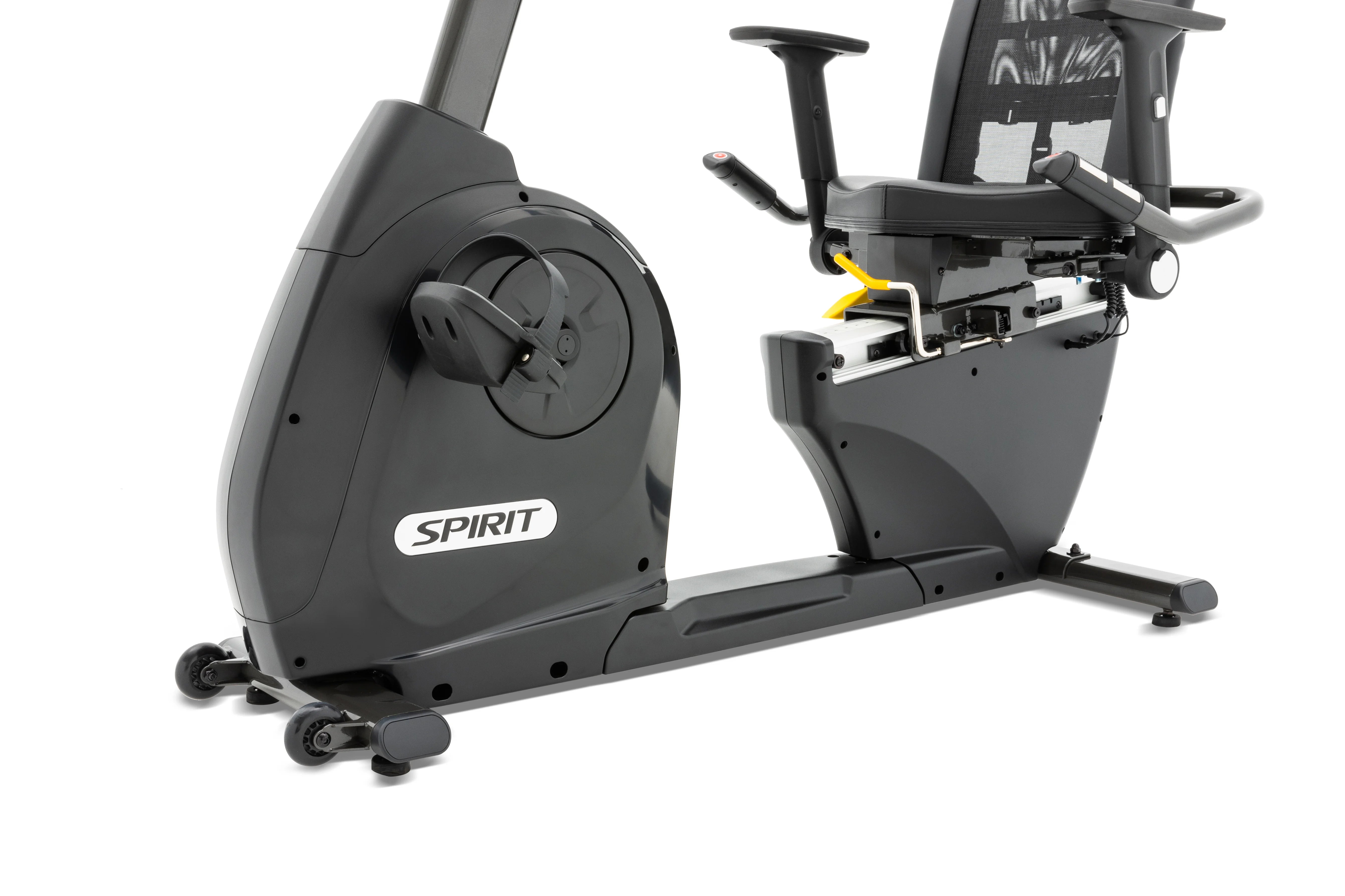 Spirit XBR55ENT Recumbent Exercise Bike with Entertainment Series - Home Gym Equipment for Cardio Workout & Indoor Cycling Training