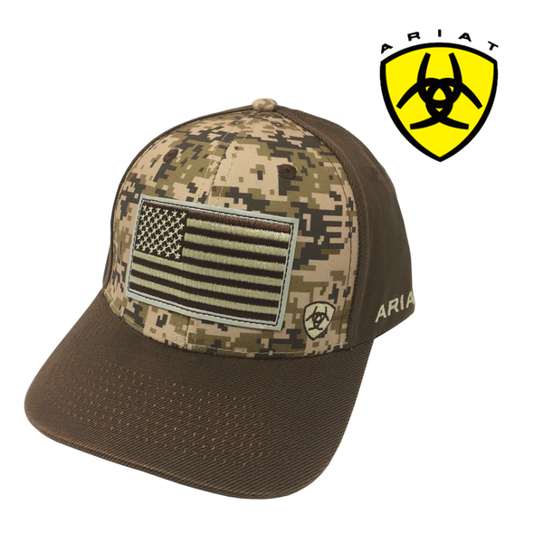 ARIAT Men's Digital Camo Baseball Cap - Adjustable Military Style Hat for Outdoor, Hunting & Casual Wear