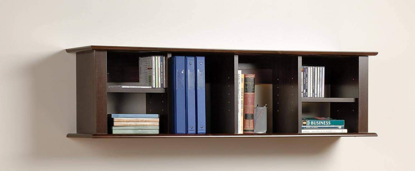 Wall Mounted Desk Hutch with Storage Shelf - 2 Color Options for Home Office & Study Room Organization