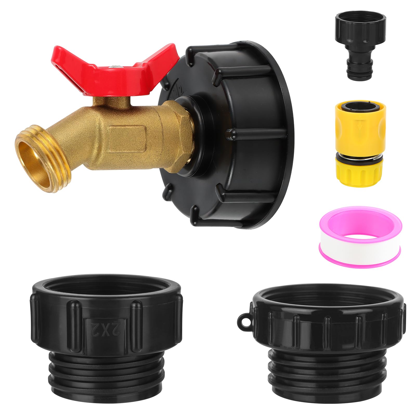 275-330 Gallon IBC Tote Tank Adapter Kit - 3 Size Options (2.44