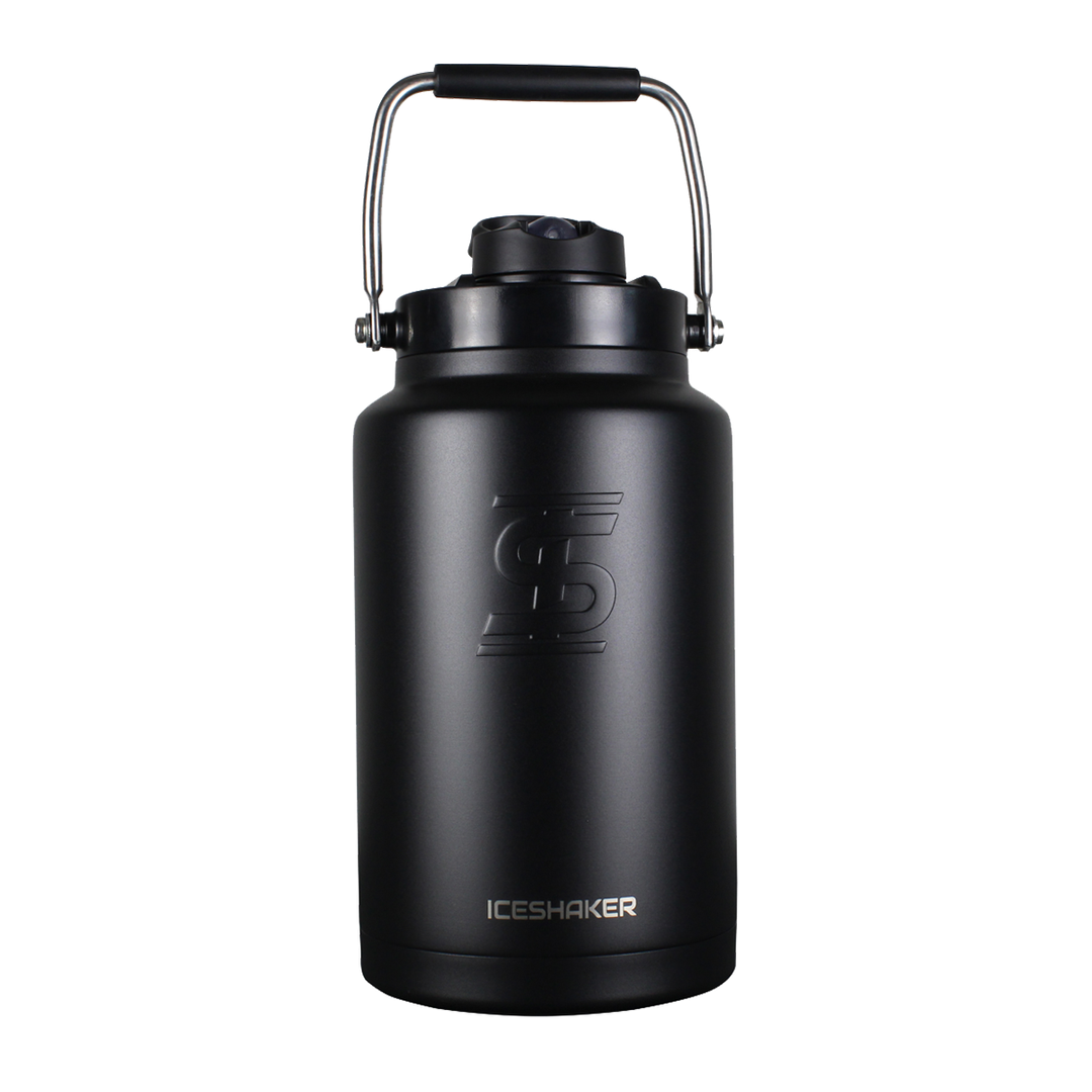 Custom Black One Gallon Jug - Durable & Leak-Proof Water Container for Camping, Gym, and Outdoor Activities