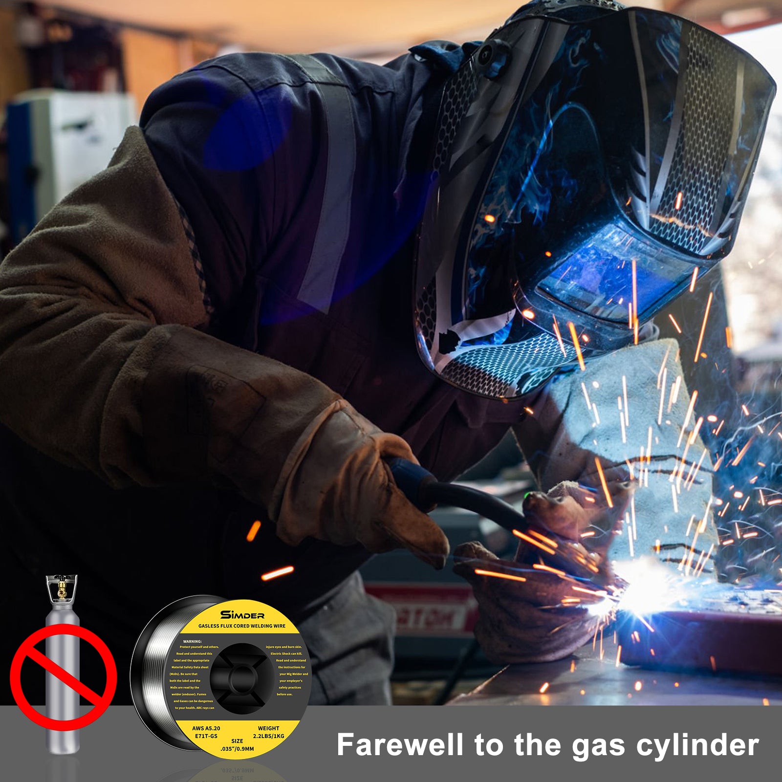 Premium SSimder Flux Core Welding Wire E71TGS .035