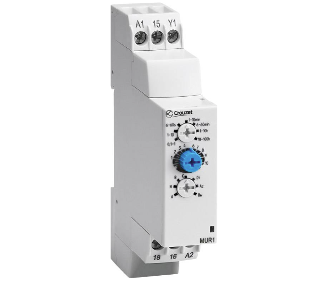 88827185 Timer Chronos2 MXR1 Multifunction Digital Timer Relay - 20-30VDC/20-264VAC, 17.5mm DIN Rail Mount - Perfect for Industrial Automation, HVAC Systems & Electrical Control Panels