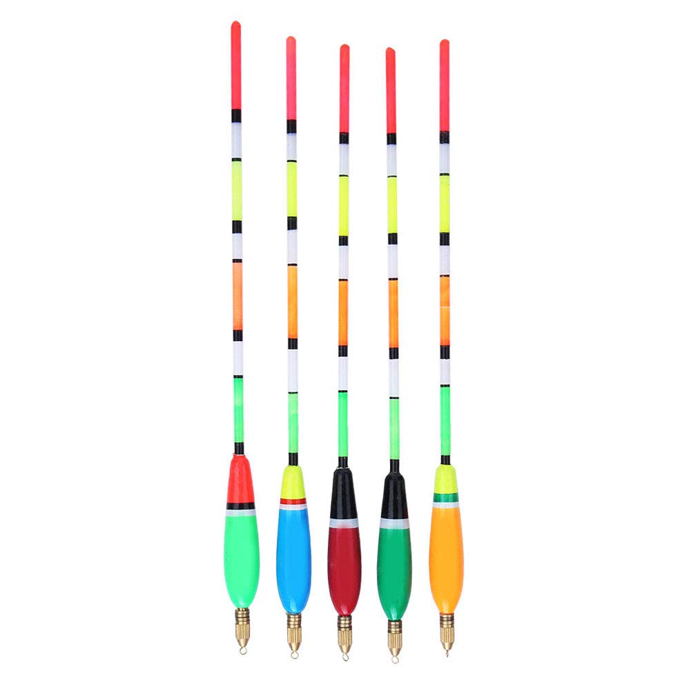 VGEBY 5PCS Balsa Wood Fishing Floats - 3g & 2g Bobbers with Bold Tail for Bite Detection | Durable Angling Equipment for Freshwater & Saltwater Fishing | Ideal for Trout, Bass, and Panfish
