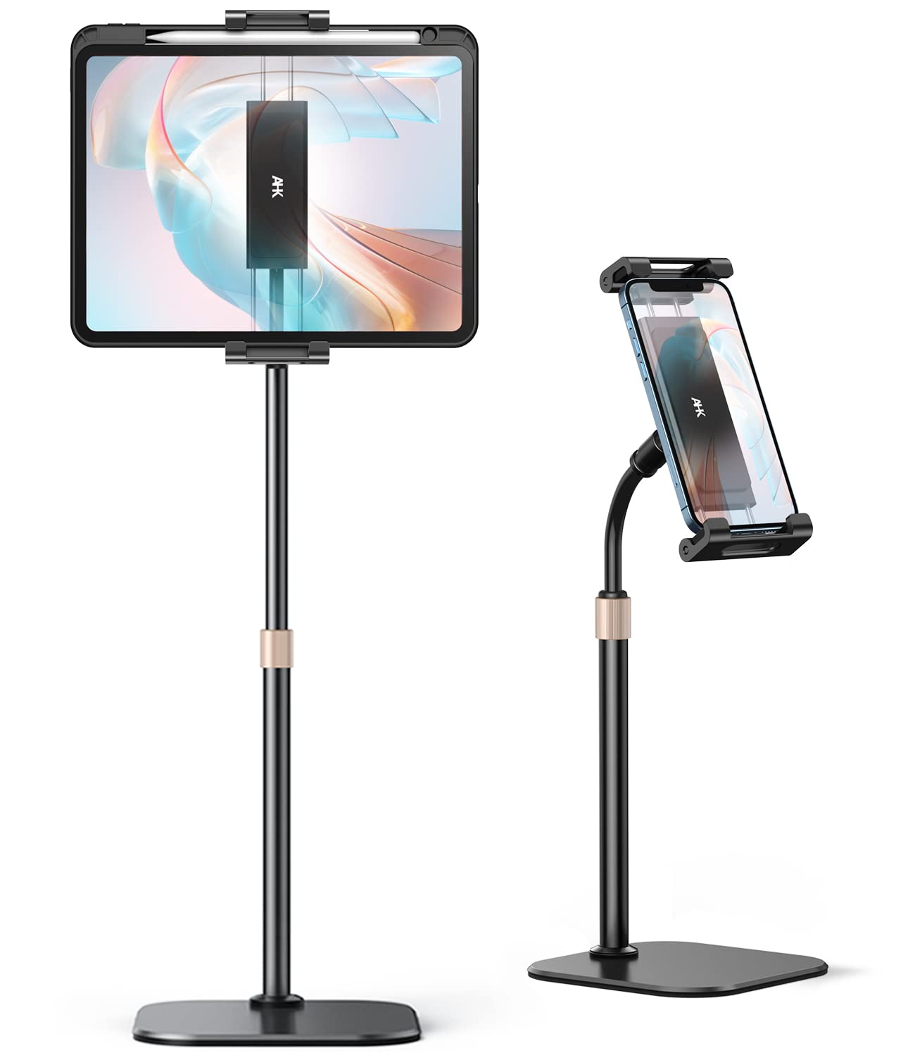 Adjustable Tablet Stand Holder for Desk - Universal Phone & iPad Stand with Thick Case Support (4.7-12.9