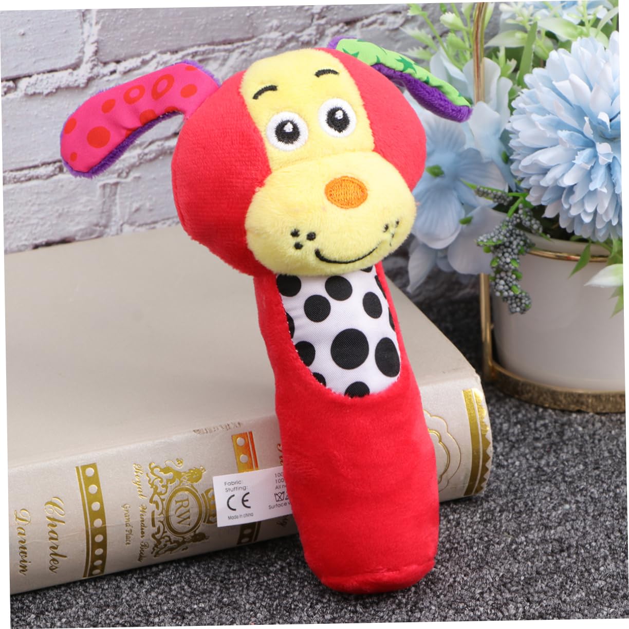 VICASKY Baby Crib Hanging Toy with Bell - Red Rattles & Car Stroller Toy for Newborns | Nursery Decor, Infant Development & Travel Entertainment
