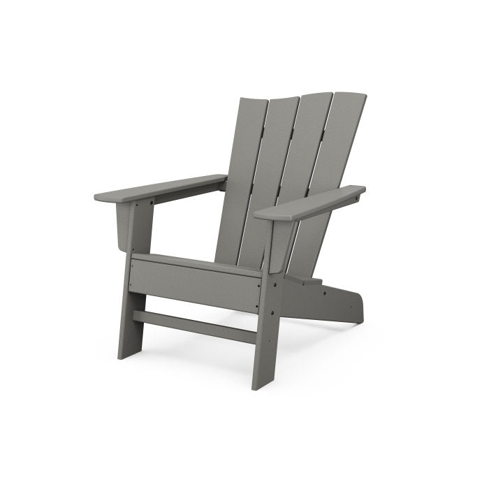 POLYWOOD Wave Chair Right Arm - Durable Outdoor Adirondack Chair for Patio, Deck, Poolside & Garden - Weather-Resistant Recycled Plastic Furniture