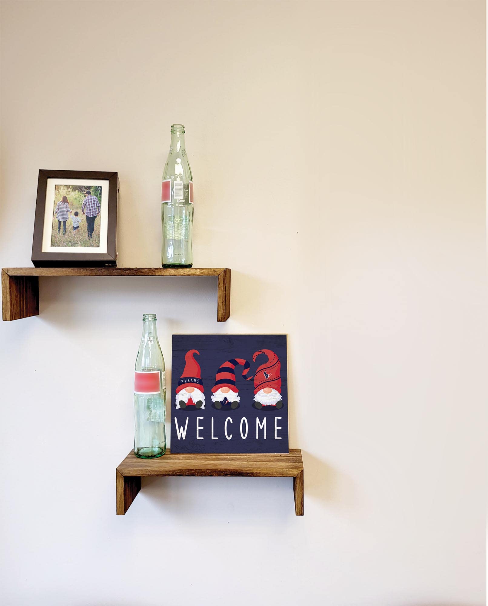 Fan Creations Texans Welcome Gnomes - Cute Garden Decor for Football Fans, Perfect for Home, Yard & Game Day Parties