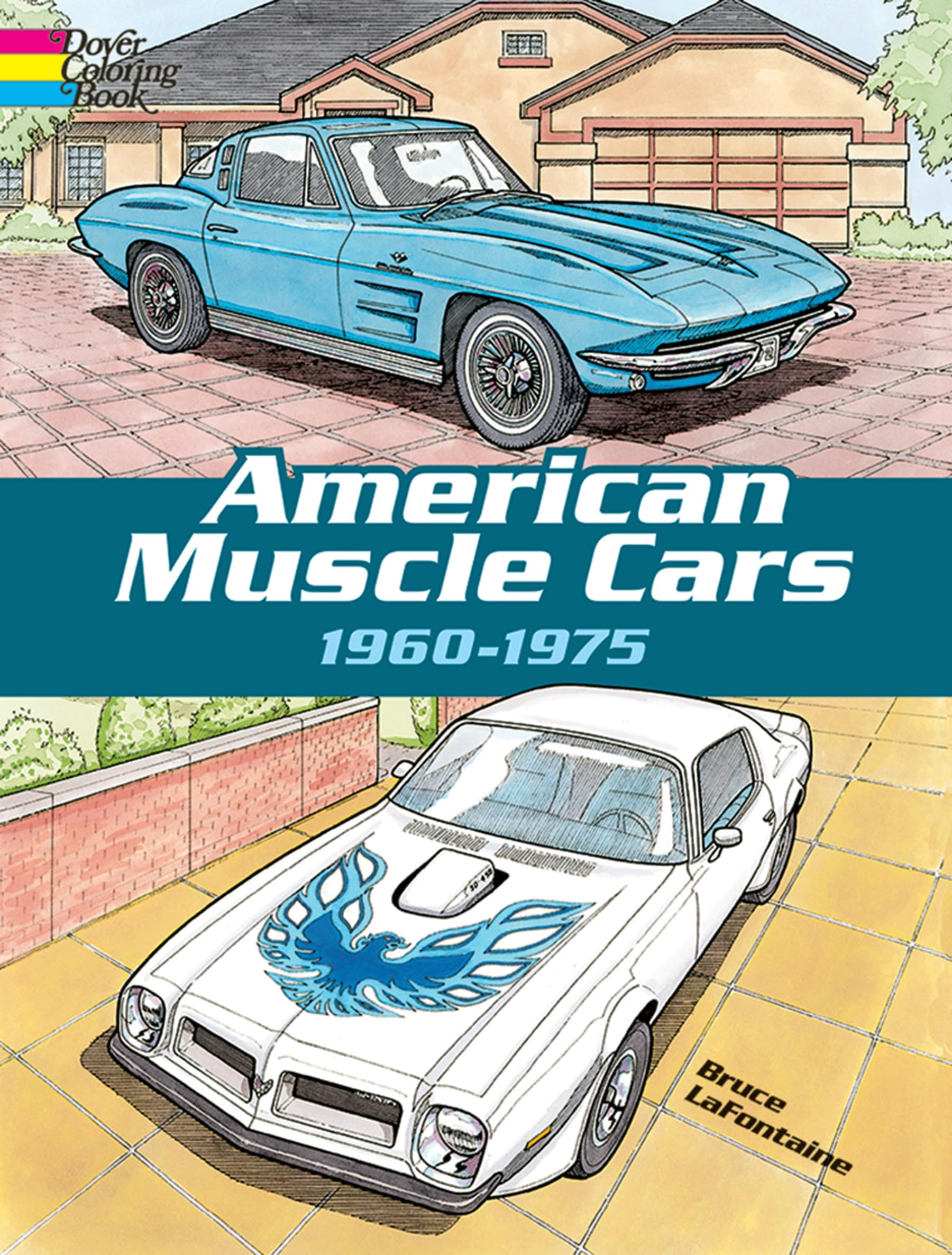 1960-1975 American Muscle Cars Coloring Book - Classic Vintage Automobile Designs for Adults & Kids | Relaxing Stress Relief & Creative Hobby Activity | Dover Planes Trains Automobiles Collection