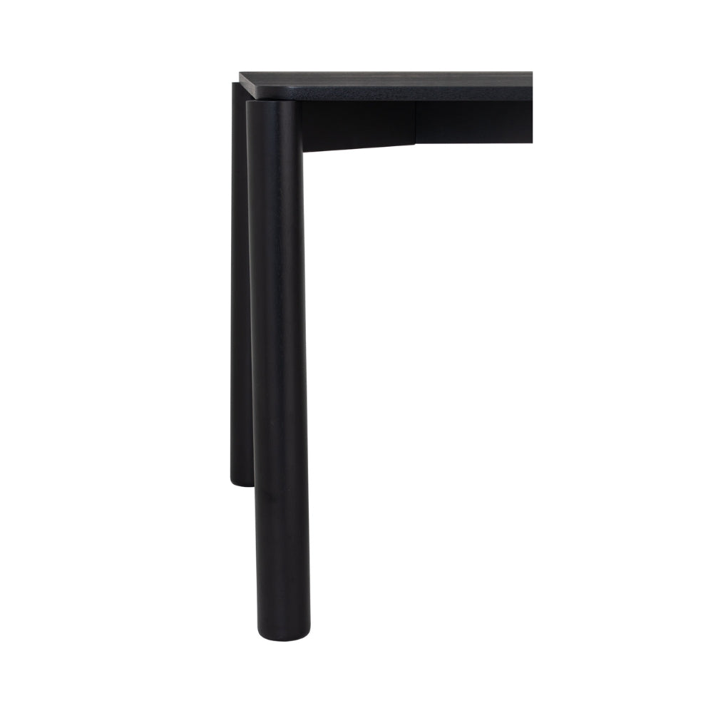 LONY 180cm Black Dining Table - Modern Kitchen & Dining Room Furniture for Family Gatherings & Dinner Parties