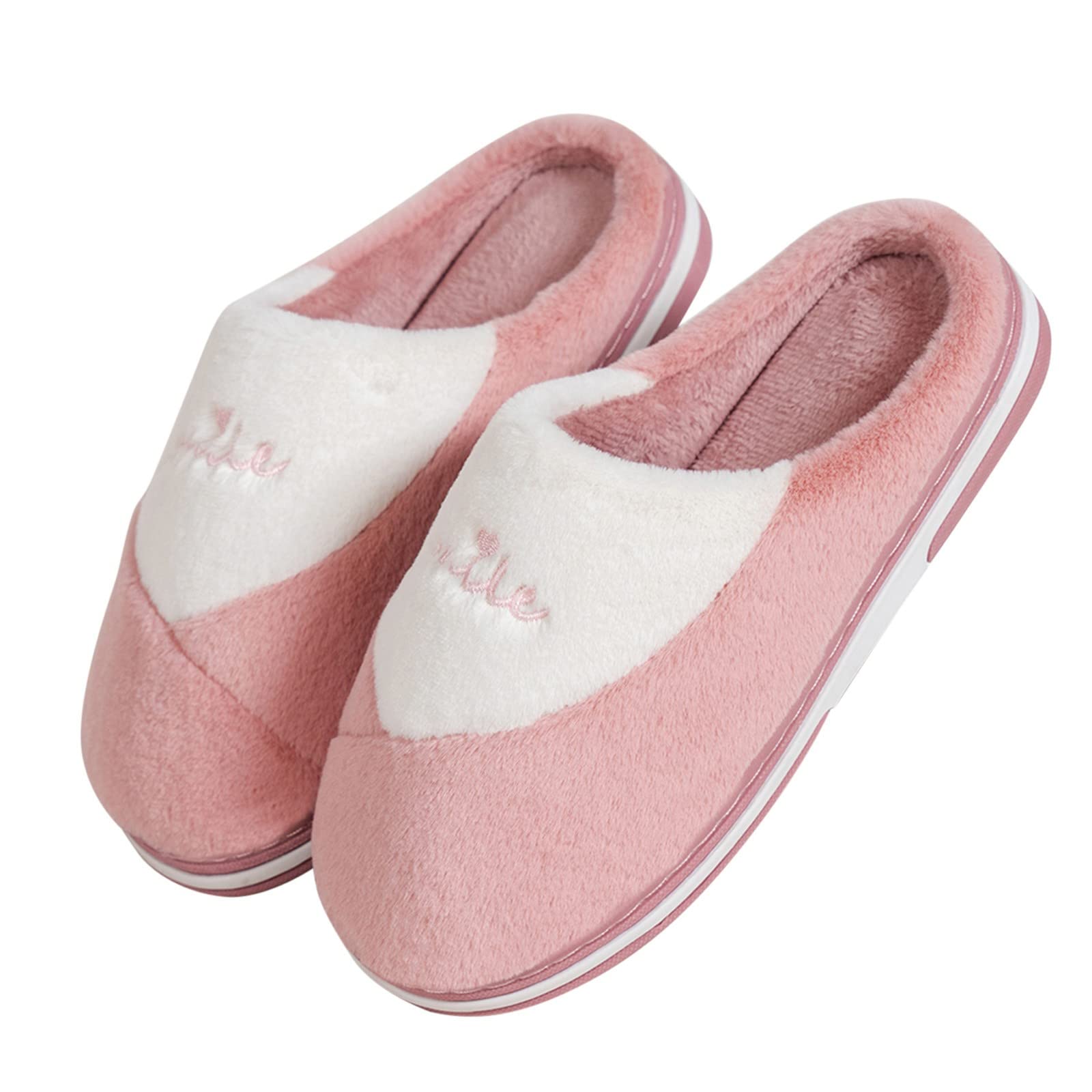 Aniywn Women's Memory Foam Slip-On House Slippers - Comfortable Cozy Warm Non-Slip Indoor/Outdoor Bedroom Shoes - Perfect for Relaxing at Home, Lounging & Quick Outdoor Errands
