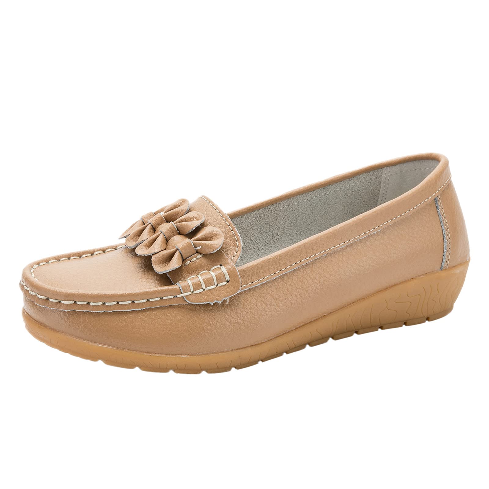 FAJIA Women's Slip On Loafers Size 8 - Comfortable Walking & Driving Shoes for Women - Casual Flat Shoes for Work, Travel & Everyday Wear