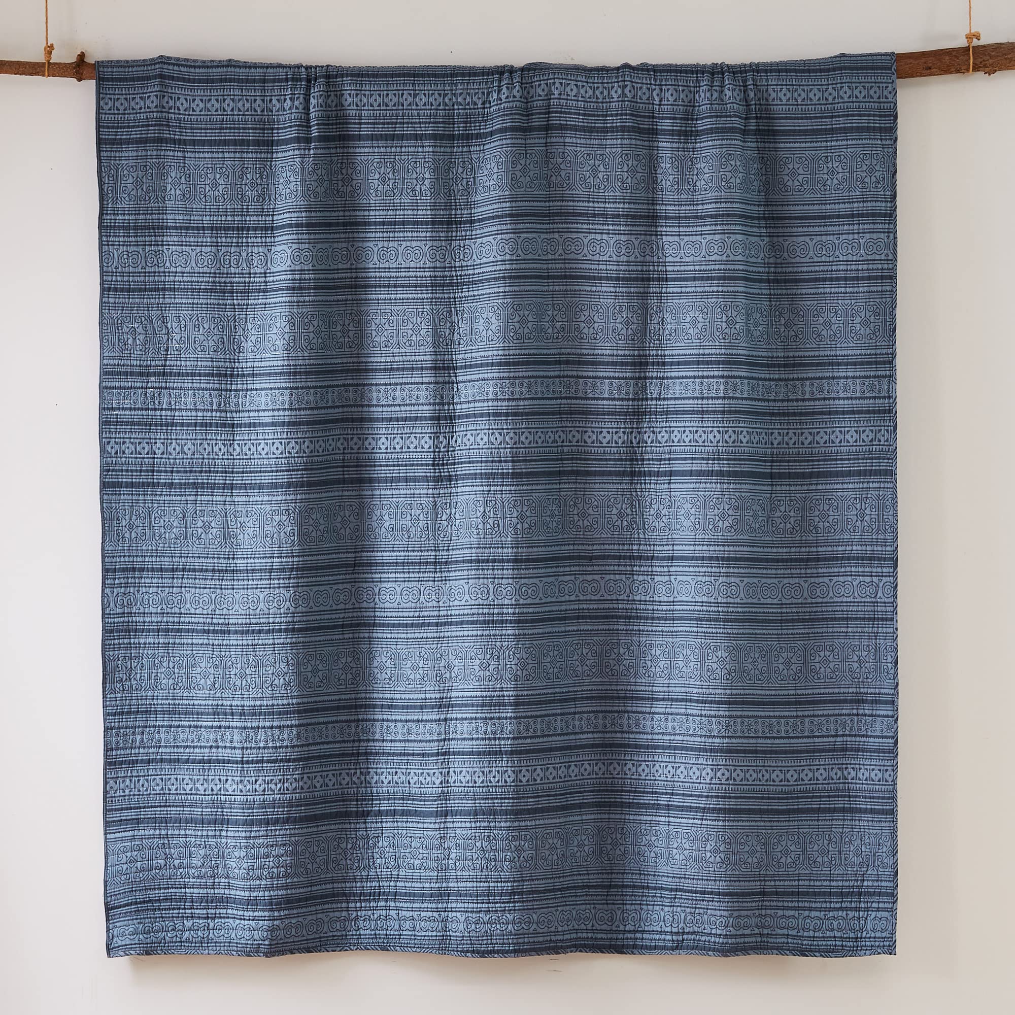 Levtex Home Tolteca Indigo King Quilt Set - 100% Cotton Geometric Bedding for King Size Beds | Perfect for Modern & Bohemian Bedroom Decor