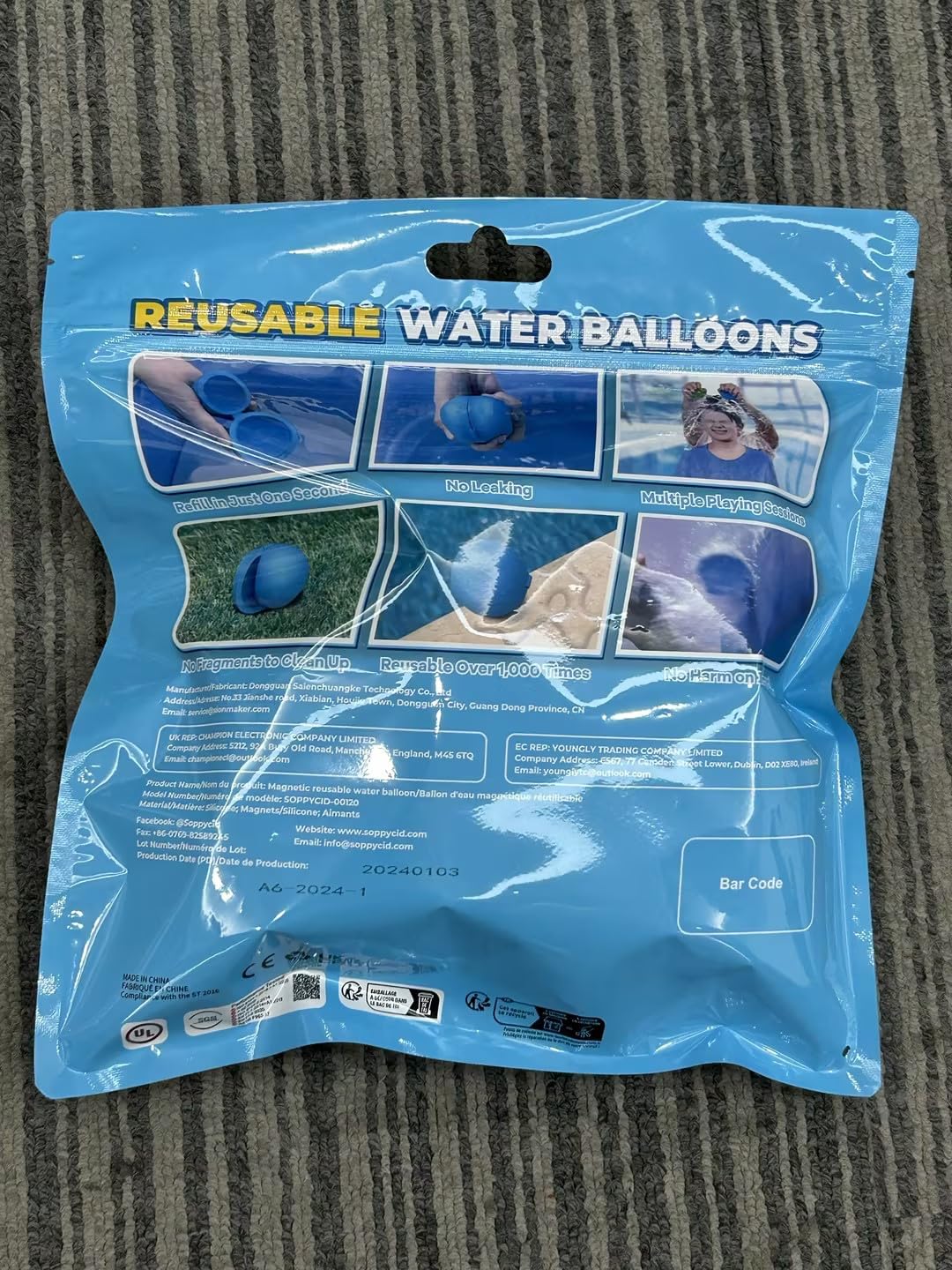 **Refillable Magnetic Water Balloons for Kids - 20 Pack | Quick Fill Reusable Water Balls for Pool, Beach & Outdoor Summer Games | Fun Splash Toys for Ages 4-10 | Perfect for Backyard Parties & Water Fights**