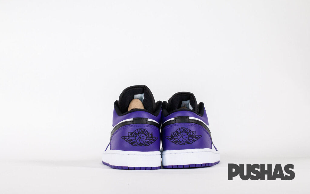Air Jordan 1 Low 'Court Purple' Basketball Shoes - Men's Retro Sneakers for Casual Wear & Street Style
