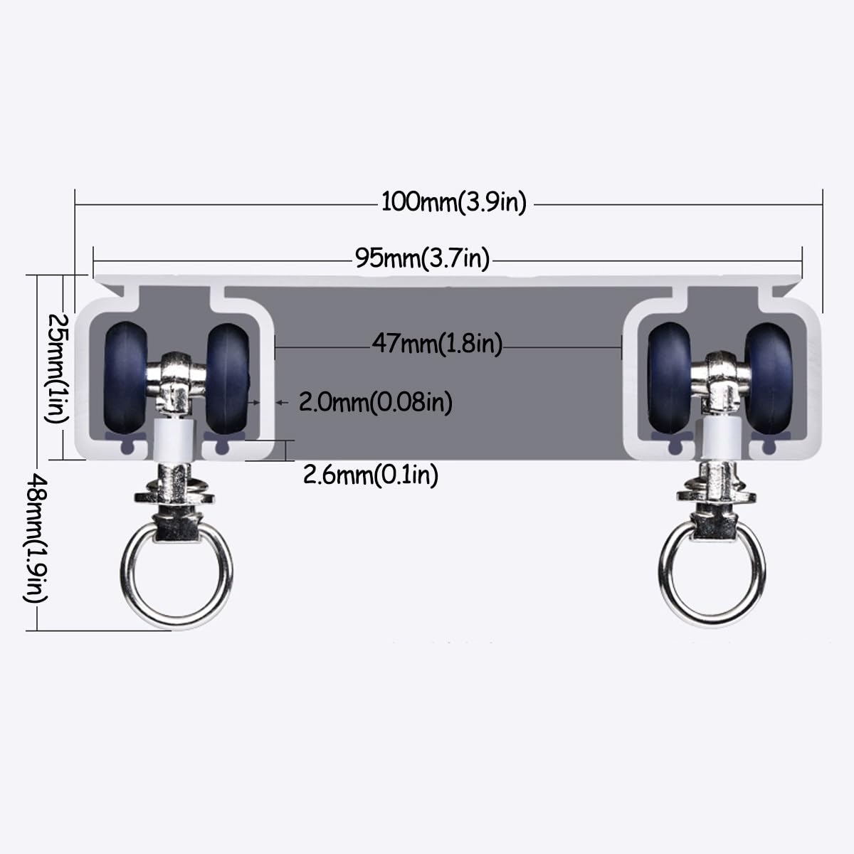 Heavy-Duty Double Track Ceiling Mount Curtain Rail System with Silent Rollers - Gold 11.8ft for Room Dividers & Open Spaces | Perfect for Living Rooms, Bedrooms & Office Partitions