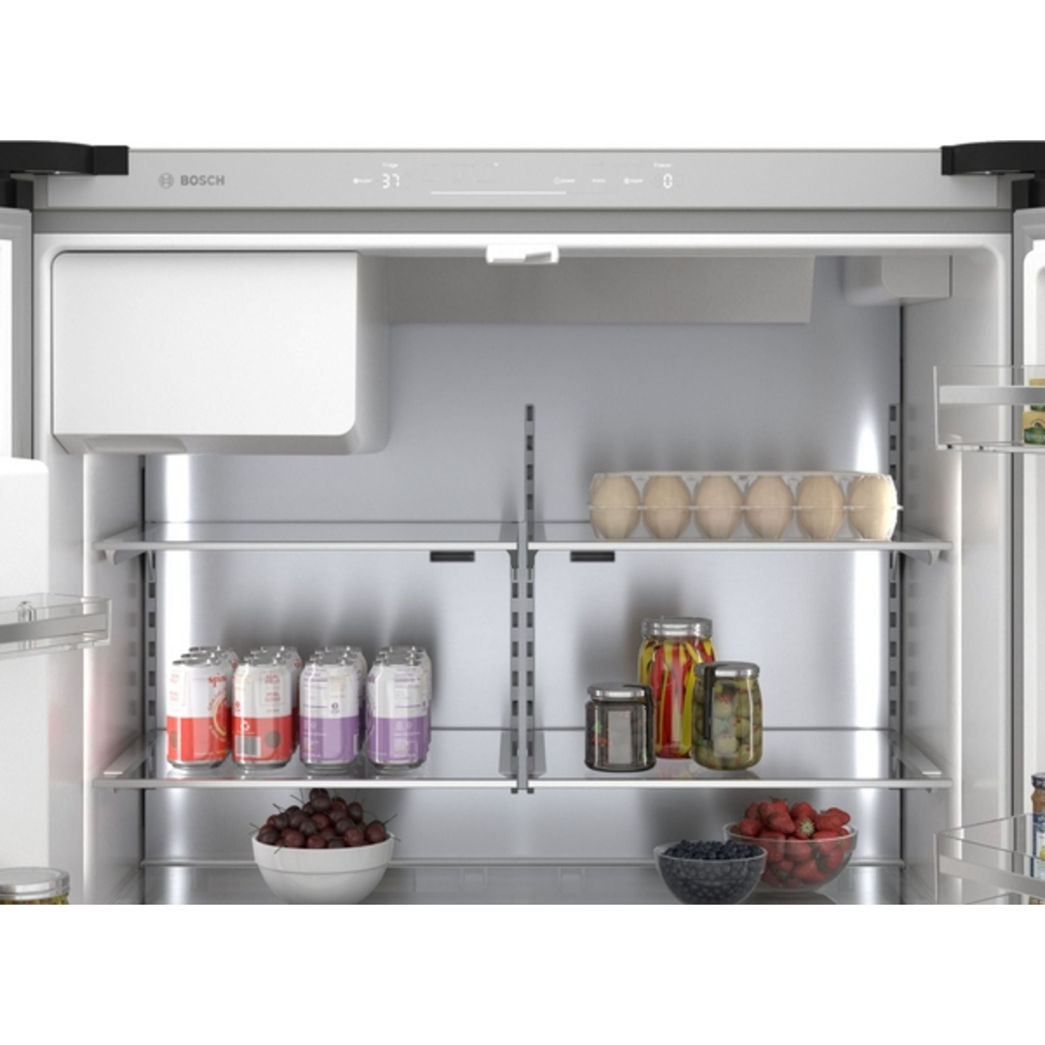 Bosch 36 Inch French Door Refrigerator (B36CD50SNB) - Black Stainless Steel, Energy Star Certified, Counter Depth Design for Modern Kitchens