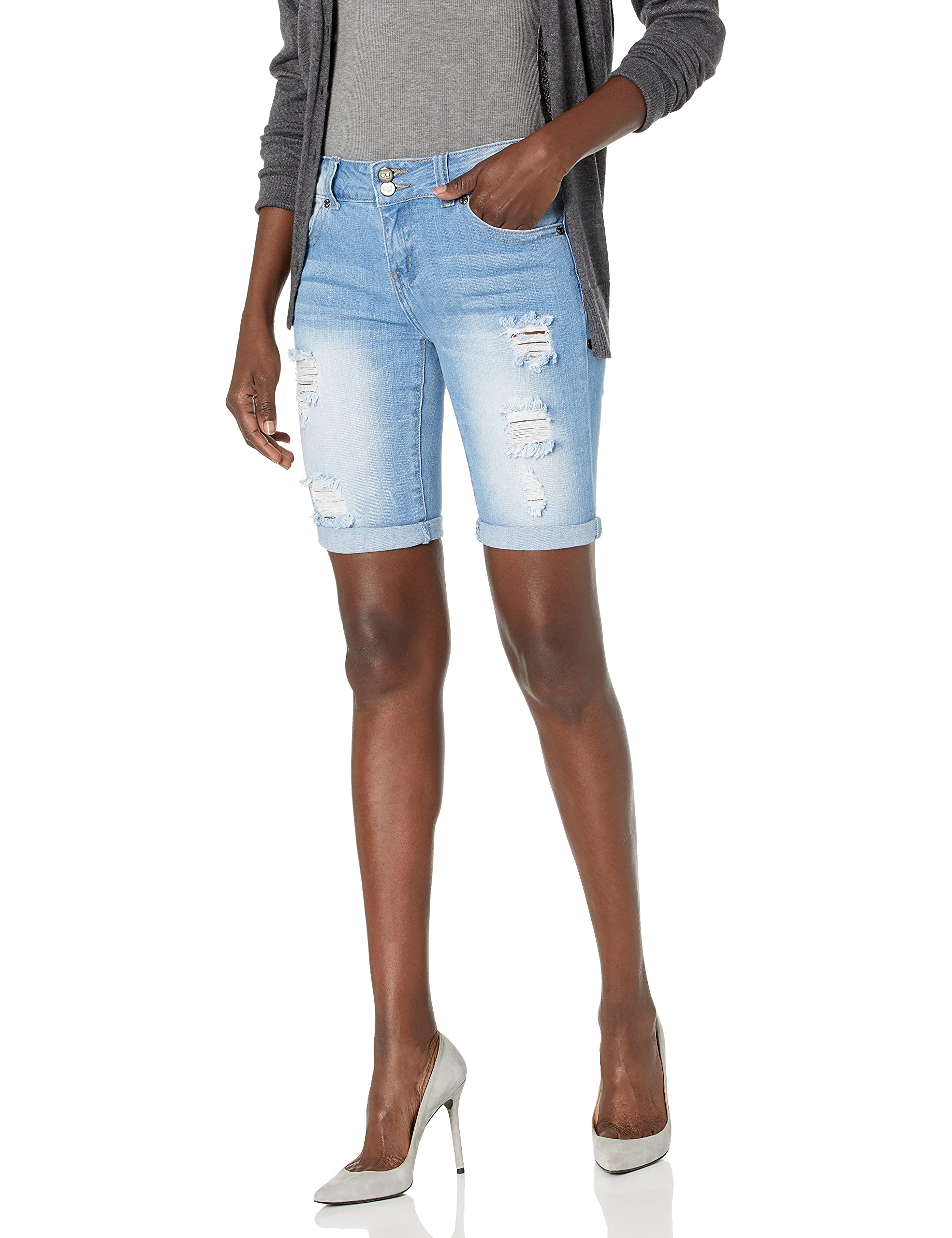 V.I.P.JEANS Women's Acid Washed Blue Denim Jeans - High Waist Stretch Comfort Fit for Summer | Casual Wear, Outdoor Activities & Daily Fashion