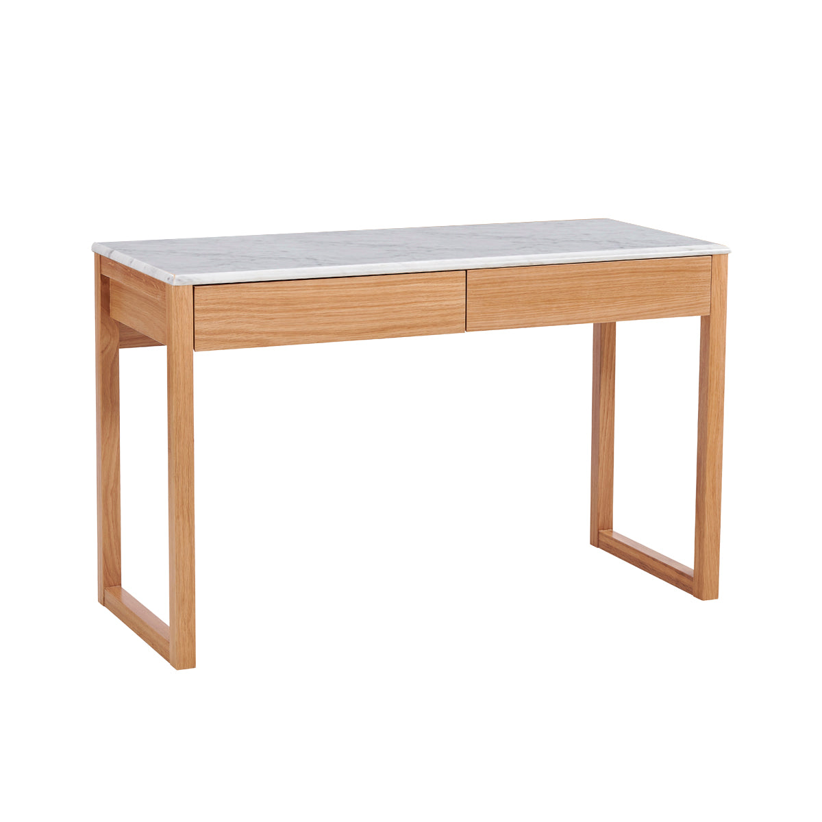 Premium Avalon Writing Desk - Solid Oak & Marble Top - Elegant Home Office Furniture for Study & Work
