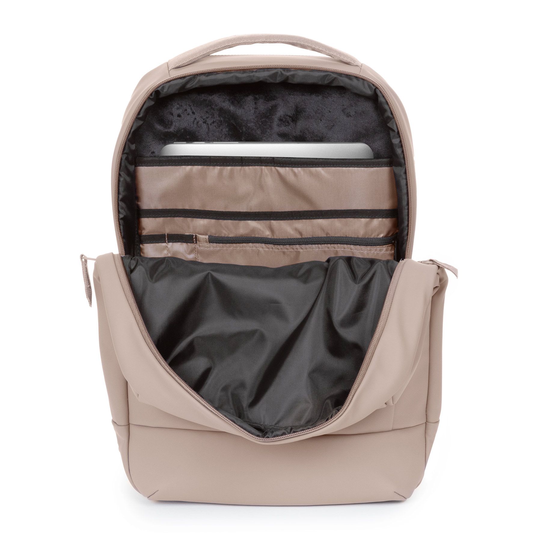 Eastpak Tecum F CNNCT F Backpack - Matte Sand Color, Durable & Stylish for School, Travel & Everyday Use