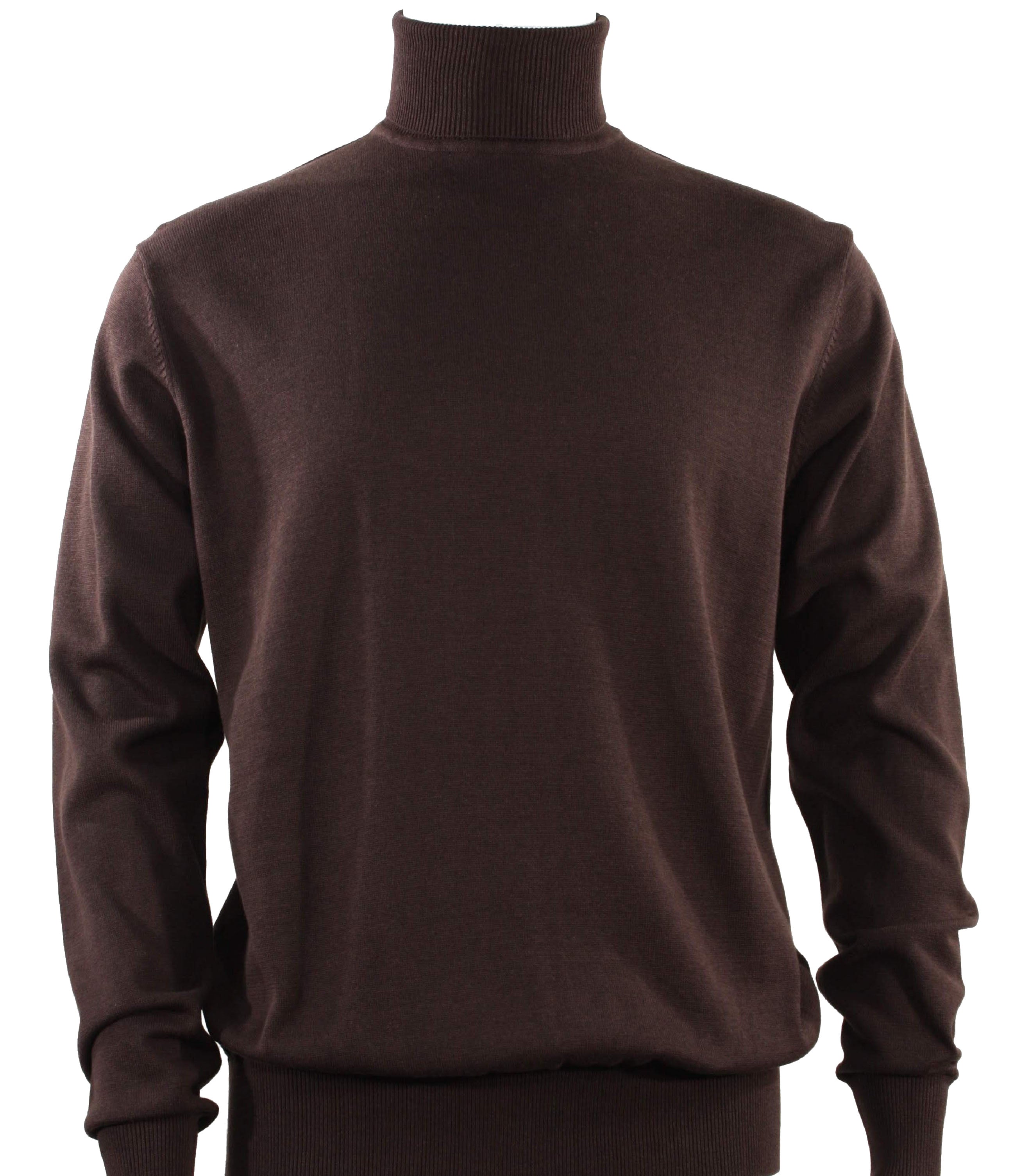 Bassiri Long Sleeve Turtleneck Sweater for Women - Soft Brown Knit Pullover, Cozy Winter Warm Top for Casual Outfits & Office Wear
