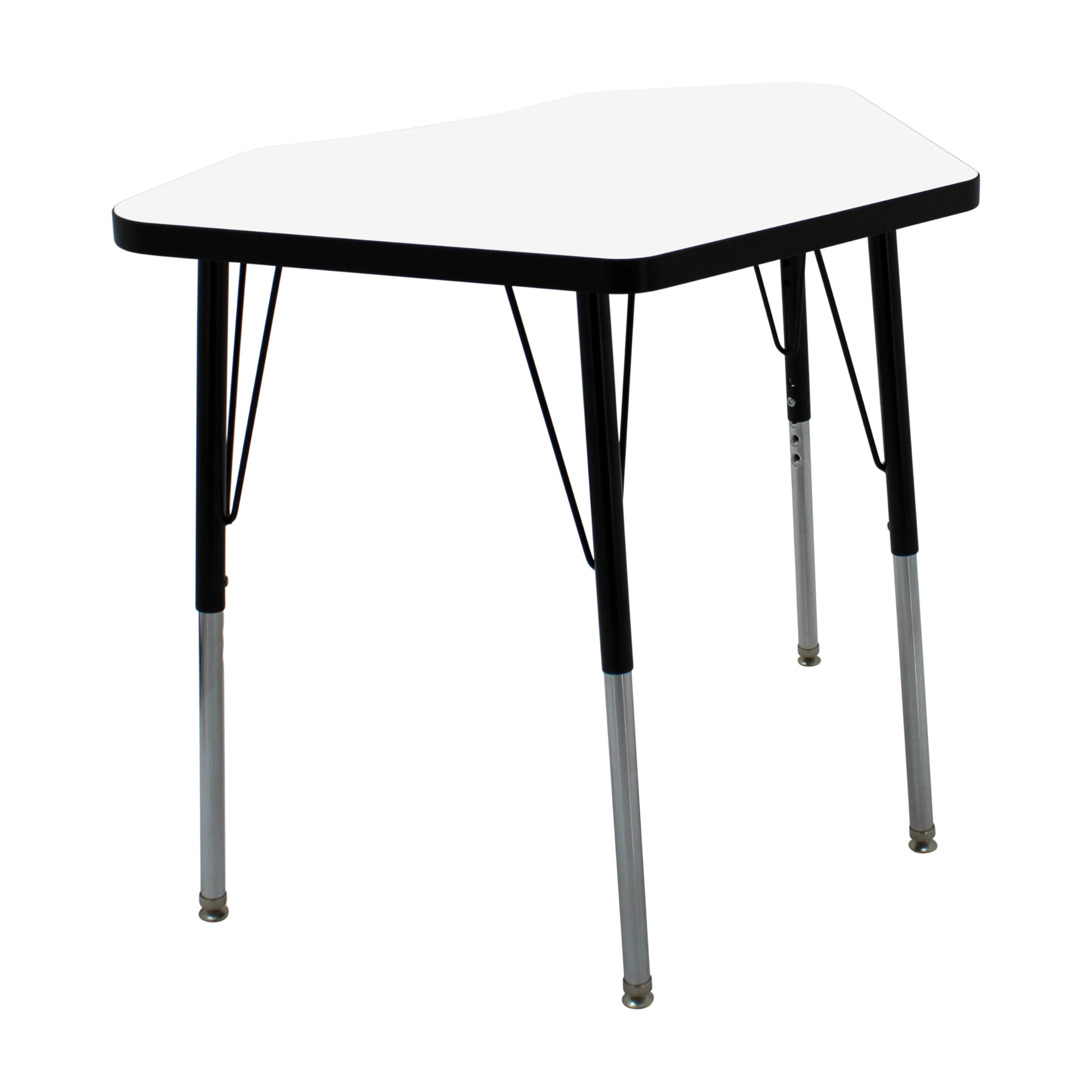 FDP 24x36 Inch Adjustable Height Dry-Erase Activity Table - Whiteboard Top with Black Edge for School, Office & Home Use | 19-30 Inch Height Range, Swivel Glides & Quick Ship Single Box | Perfect for Classrooms, Meetings & Collaborative Workspaces