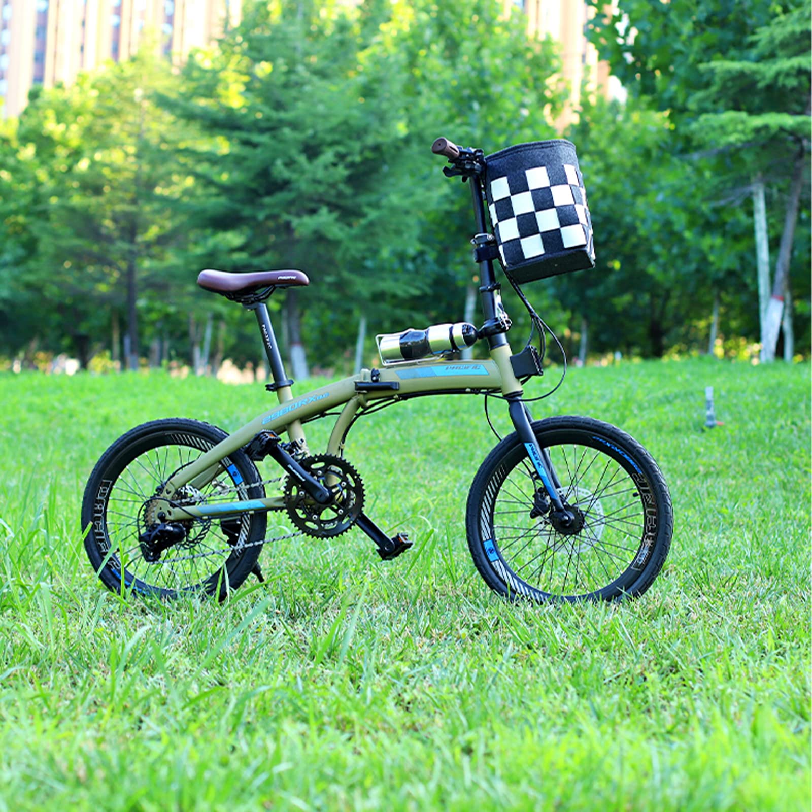 Durable Bike Basket with Fixed Holder - Kids Scooter & Tricycle Accessories Kit with Bell & Tools - Rust-Resistant Front Basket for Electric Bicycles - Perfect for Commuting, Shopping & Family Rides (Men & Women)