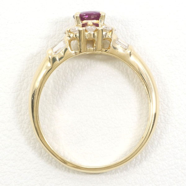 18K Yellow Gold Ruby and Diamond Ring for Women - Elegant Vintage Style Jewelry for Engagement, Wedding, Anniversary & Special Occasions