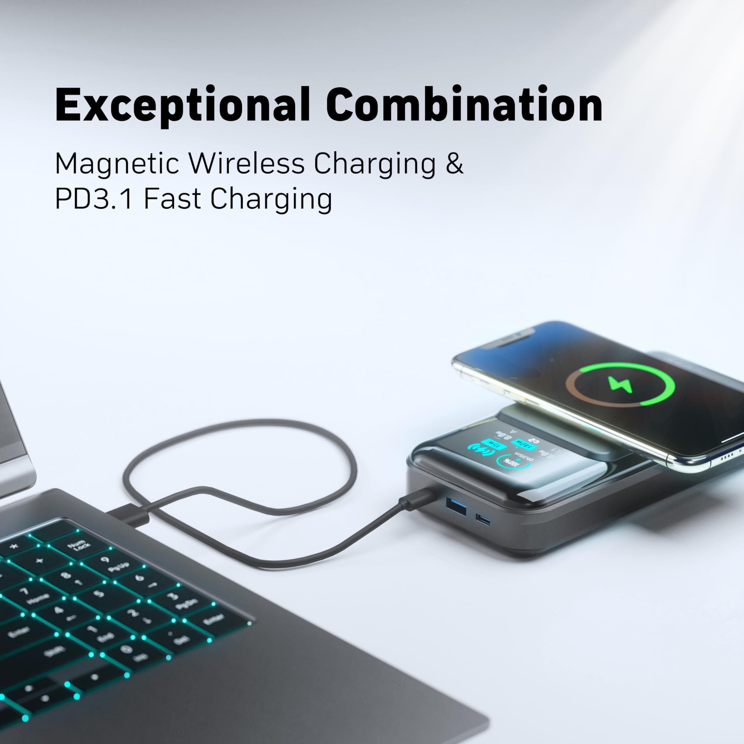 PowerX 250W 25,000mAh Magnetic Wireless Power Bank - 4-in-1 Portable Charger for Laptop, iPhone, Samsung, MacBook, DJI & AirPods (91.25Wh) | Fast Charging for Travel, Work & Outdoor Adventures