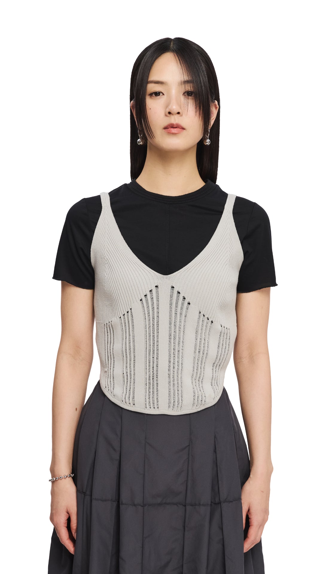 Sexy Drop Stitch Knitted Bustier Top for Women - Lace Up Corset Style Bralette - Perfect for Date Night, Club Wear & Boudoir Photography
