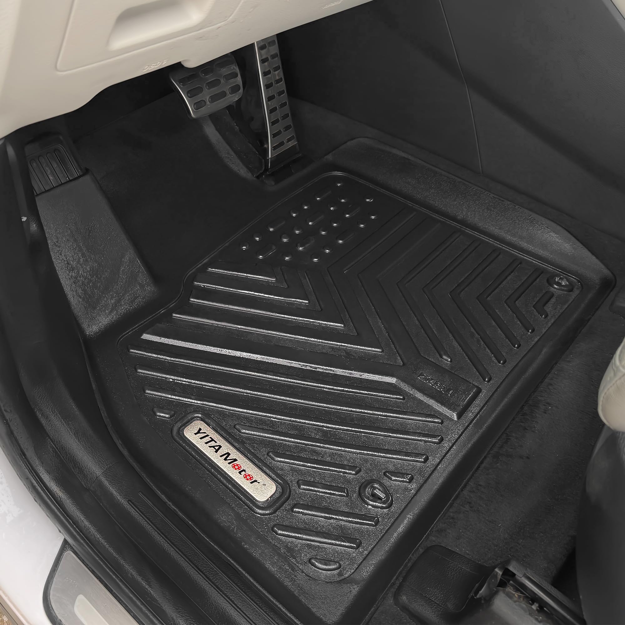 YITAMOTOR All-Weather Custom Floor Mats for 2020-2025 Kia Telluride 7 & 8 Seats - Premium Car Floor Liners & Cargo Liner Set (Black, Without Center Console) | Perfect for Road Trips, Family Travel & Daily Commute