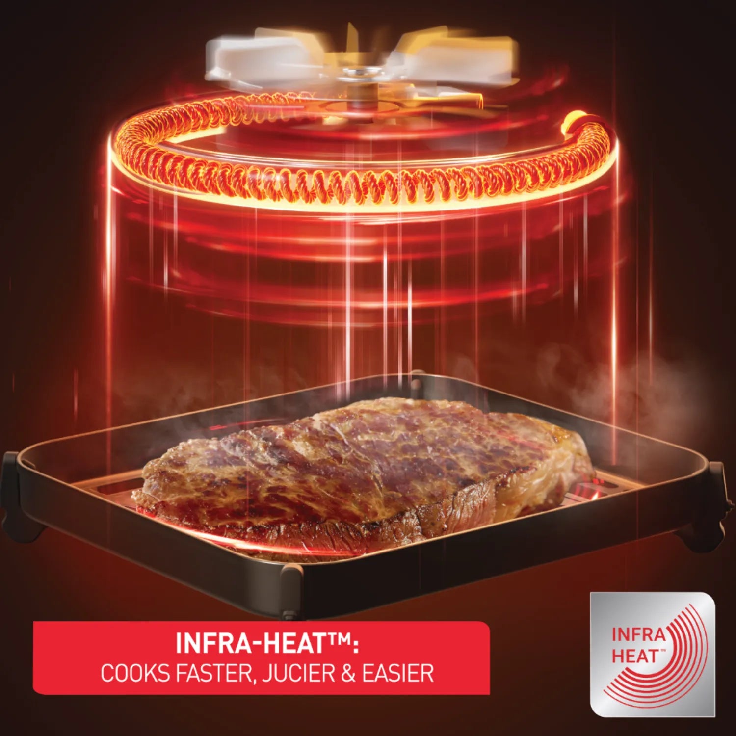 Tefal Easy Fry Vision 6L Far Infrared Air Fryer EY8218 - Healthy Oil-Free Cooking for Family Meals, Snacks & Fast Meals