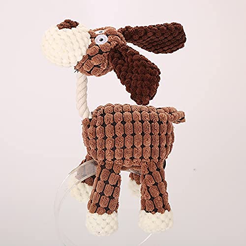 Durable Farm Animal Dog Chew Toy with Squeaker & Rope - Perfect Interactive Play Toy for Small Dogs - Great for Indoor & Outdoor Fetch Games