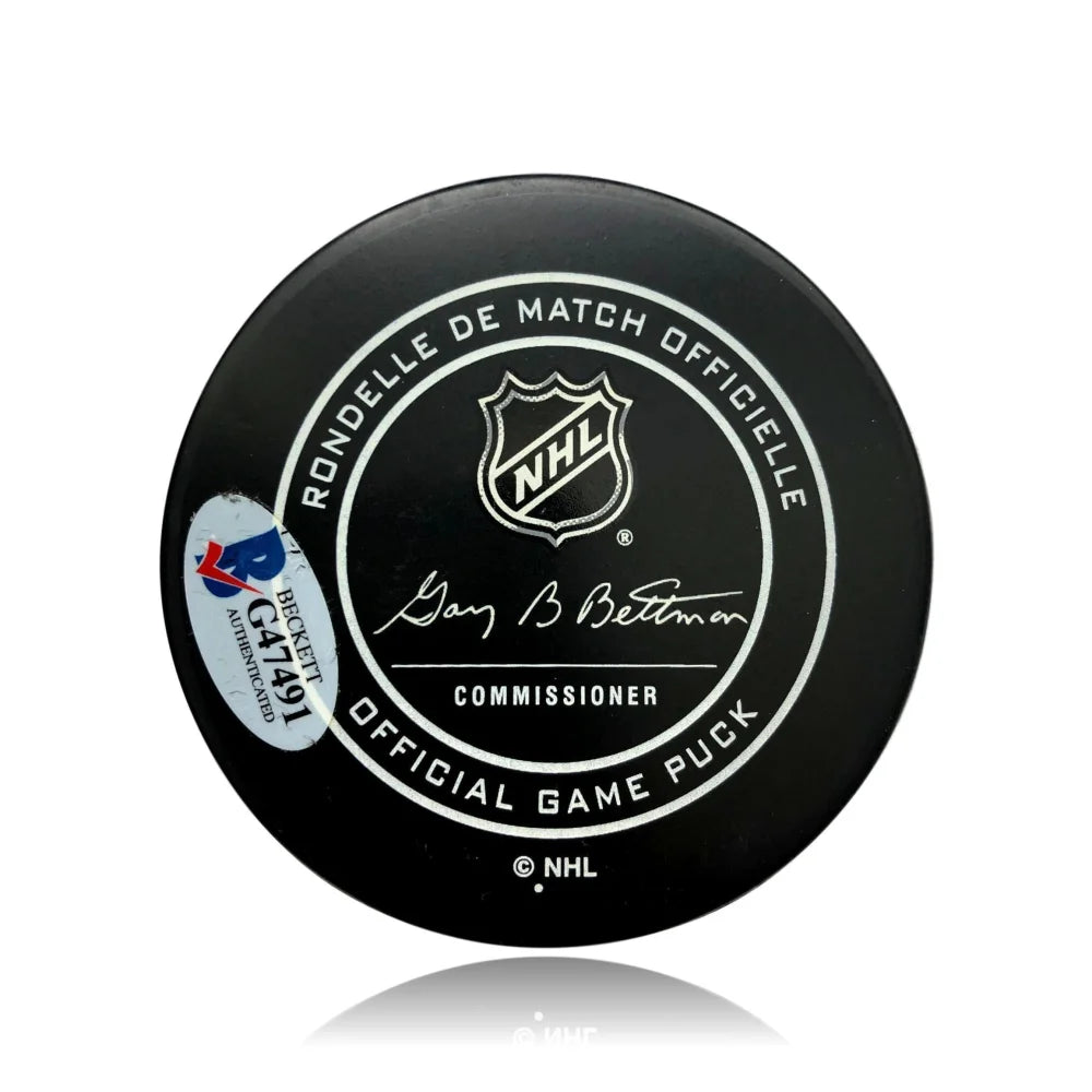 Gerard Gallant Autographed Vegas Golden Knights 1st Season Game Puck - BAS COA Certified - NHL Hockey Memorabilia Collectible for Fans and Sports Enthusiasts - Perfect for Display in Man Cave, Sports Bar, or Home Office