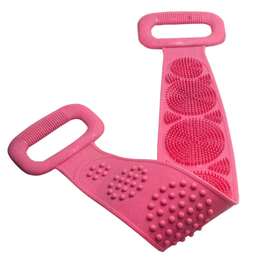 Double Sided Shower Exfoliating Belt - Silicone Body Scrubber for Back & Full Body - Bath Towel Alternative for Deep Cleansing & Dead Skin Removal - Perfect for Spa, Bath & Shower Time
